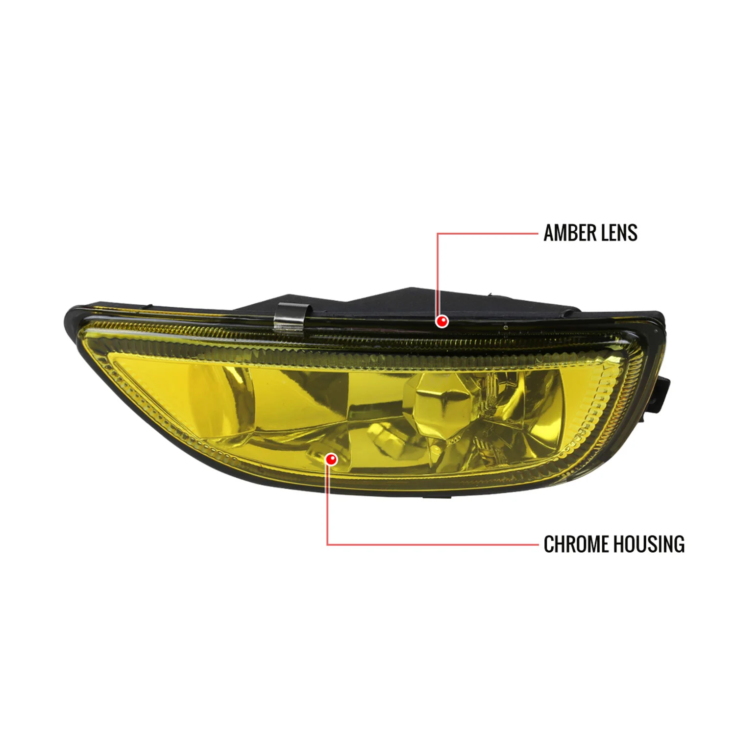 2001-2002 Toyota Corolla H3 Fog Lights Chrome Housing/Yellow Lens - Image 7