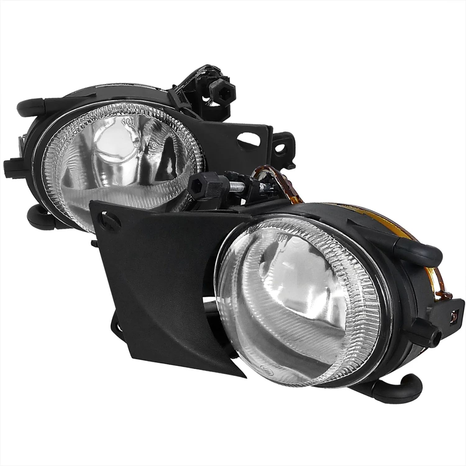 2001-2003 BMW E39 5 Series Fog Lights Chrome Housing/Clear Lens