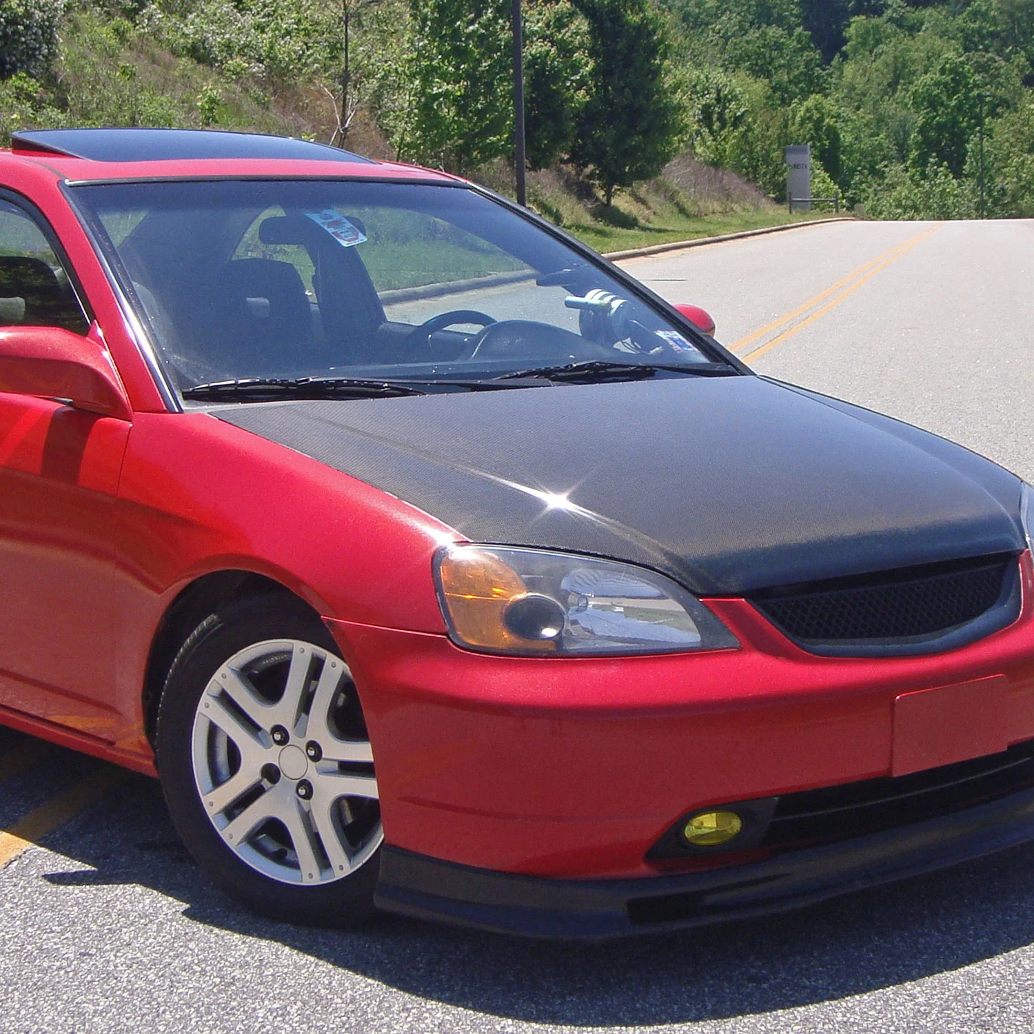 2001-2003 Honda Civic Coupe/Sedan 12V/55W H11 Fog Lights Kit Chrome/Yellow - Image 10
