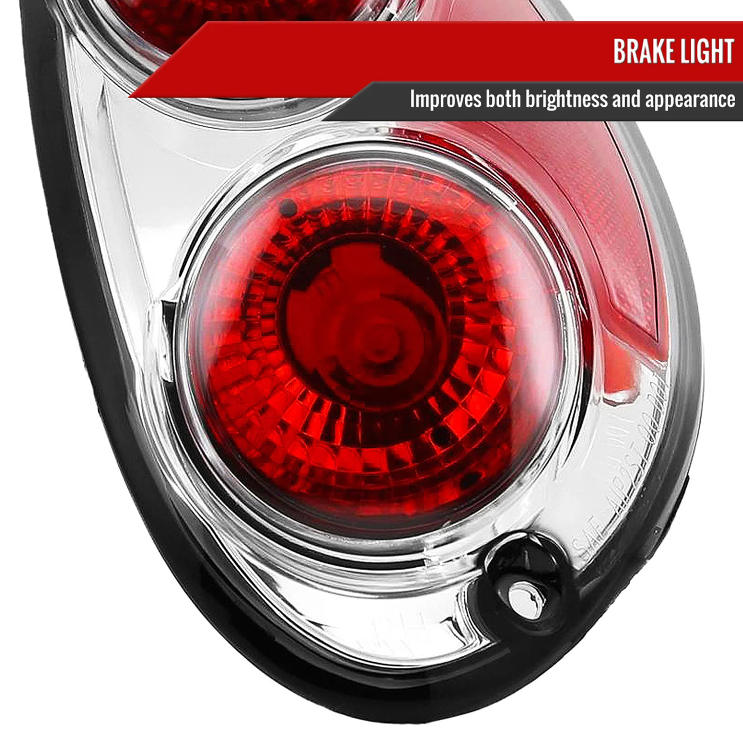 2001-2005 Chrysler PT Cruiser Tail Lights Chrome Housing/Clear Lens - Image 4