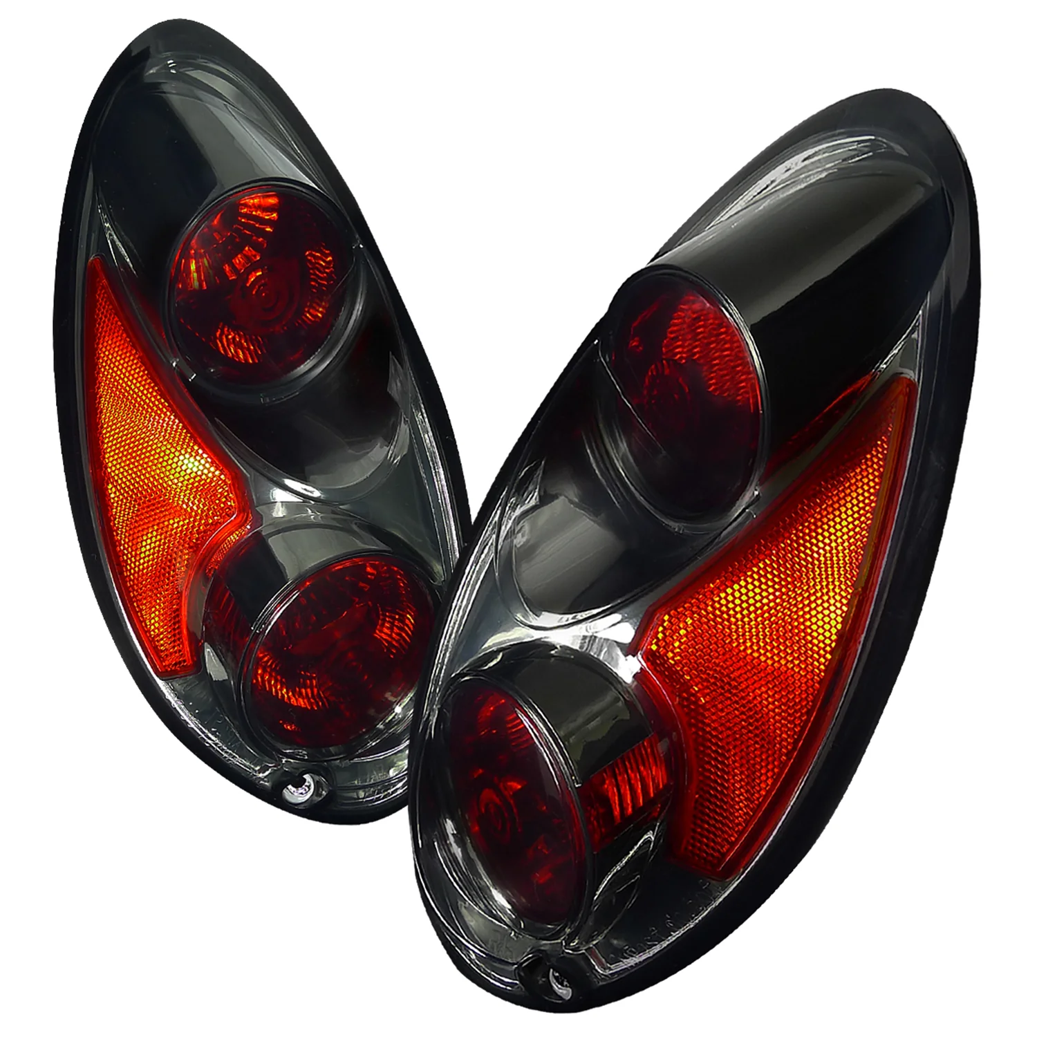 2001-2005 Chrysler PT Cruiser Tail Lights Chrome Housing/Smoke Lens
