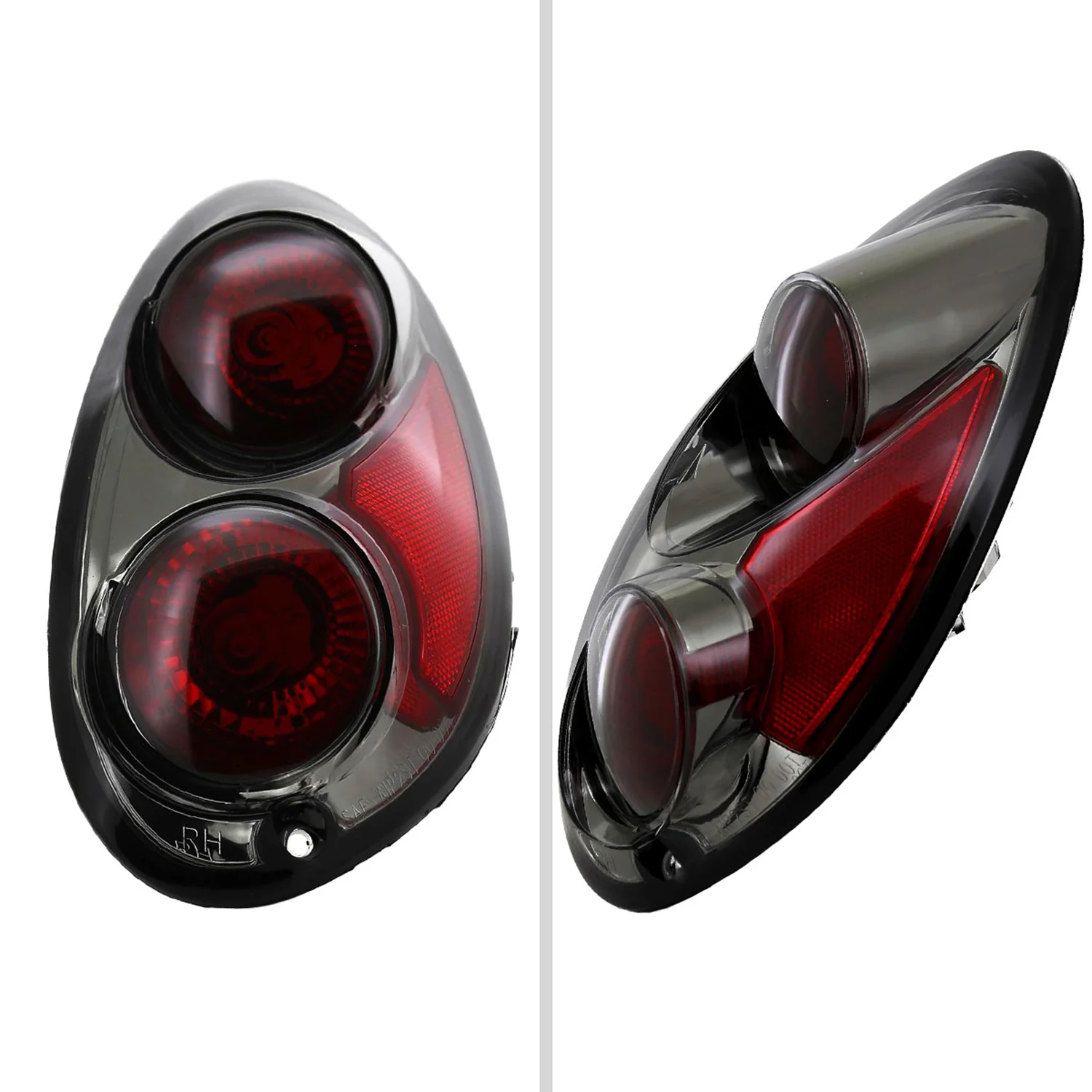 2001-2005 Chrysler PT Cruiser Tail Lights Chrome Housing/Smoke Lens - Image 2