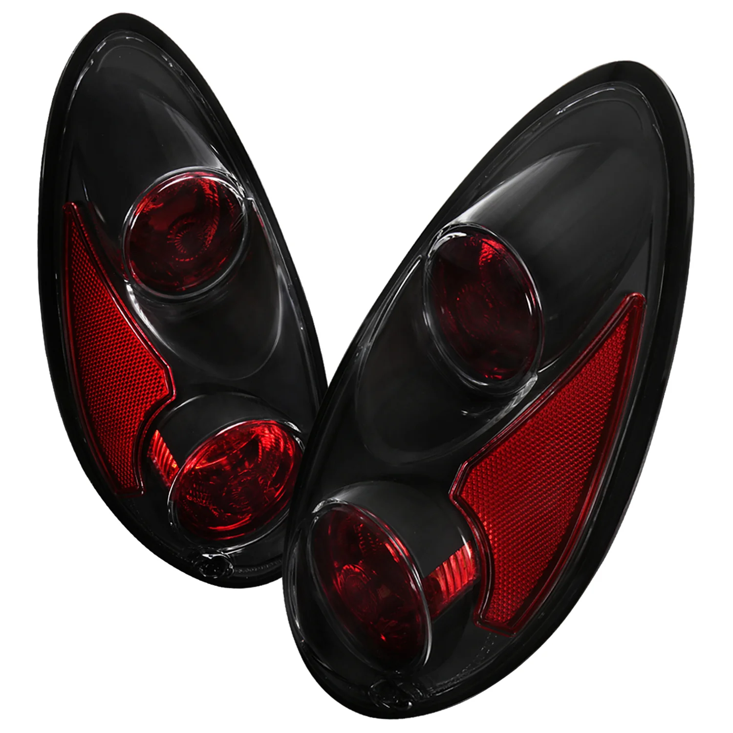 2001-2005 Chrysler PT Cruiser Tail Lights Matte Black Housing/Clear Lens