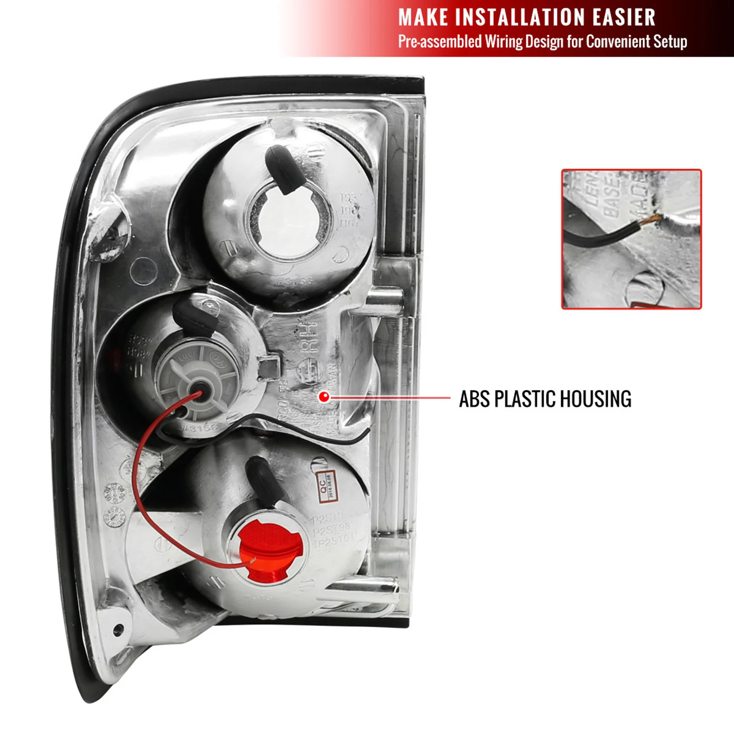 2001-2005 Ford Ranger Tail Lights Chrome Housing/Smoke Lens - Image 8
