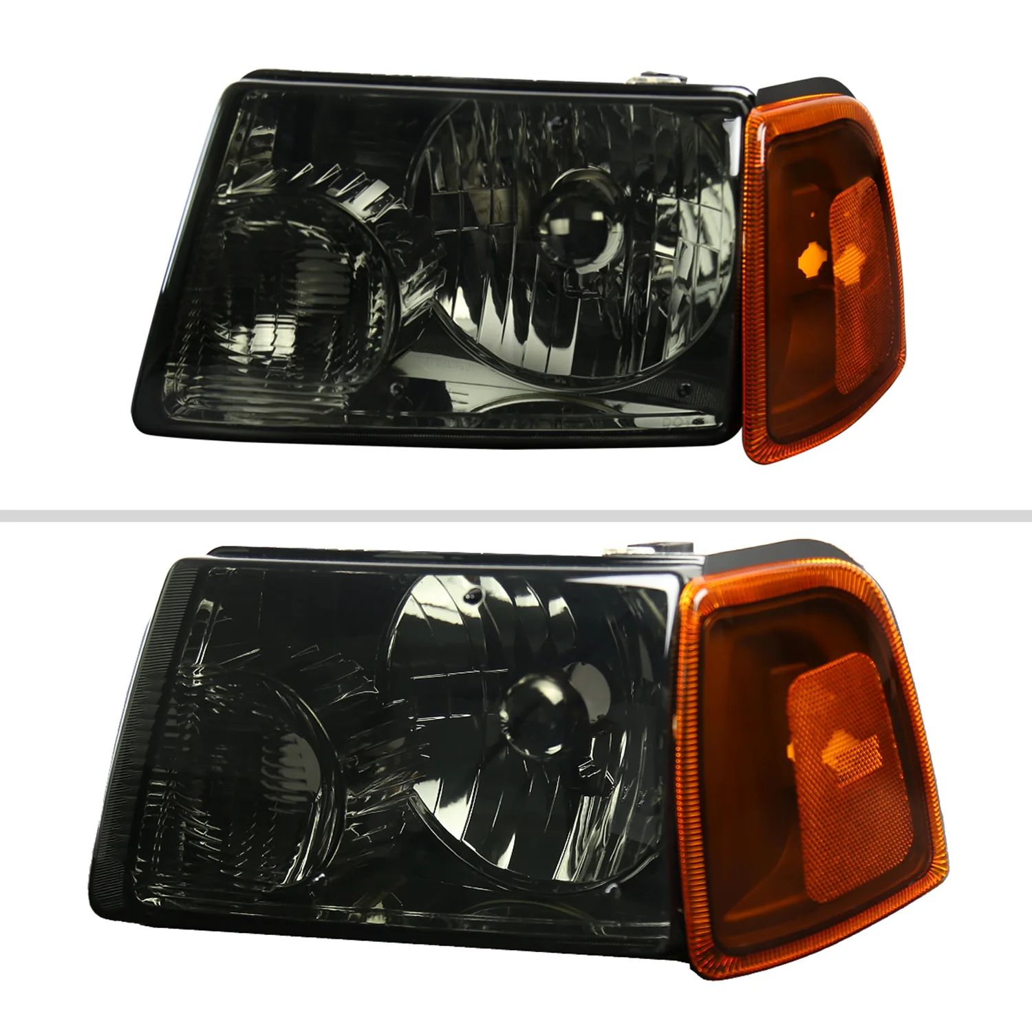 2001-2011 Ford Ranger Factory Headlights Amber Corner Signal Lights Chrome - Image 2