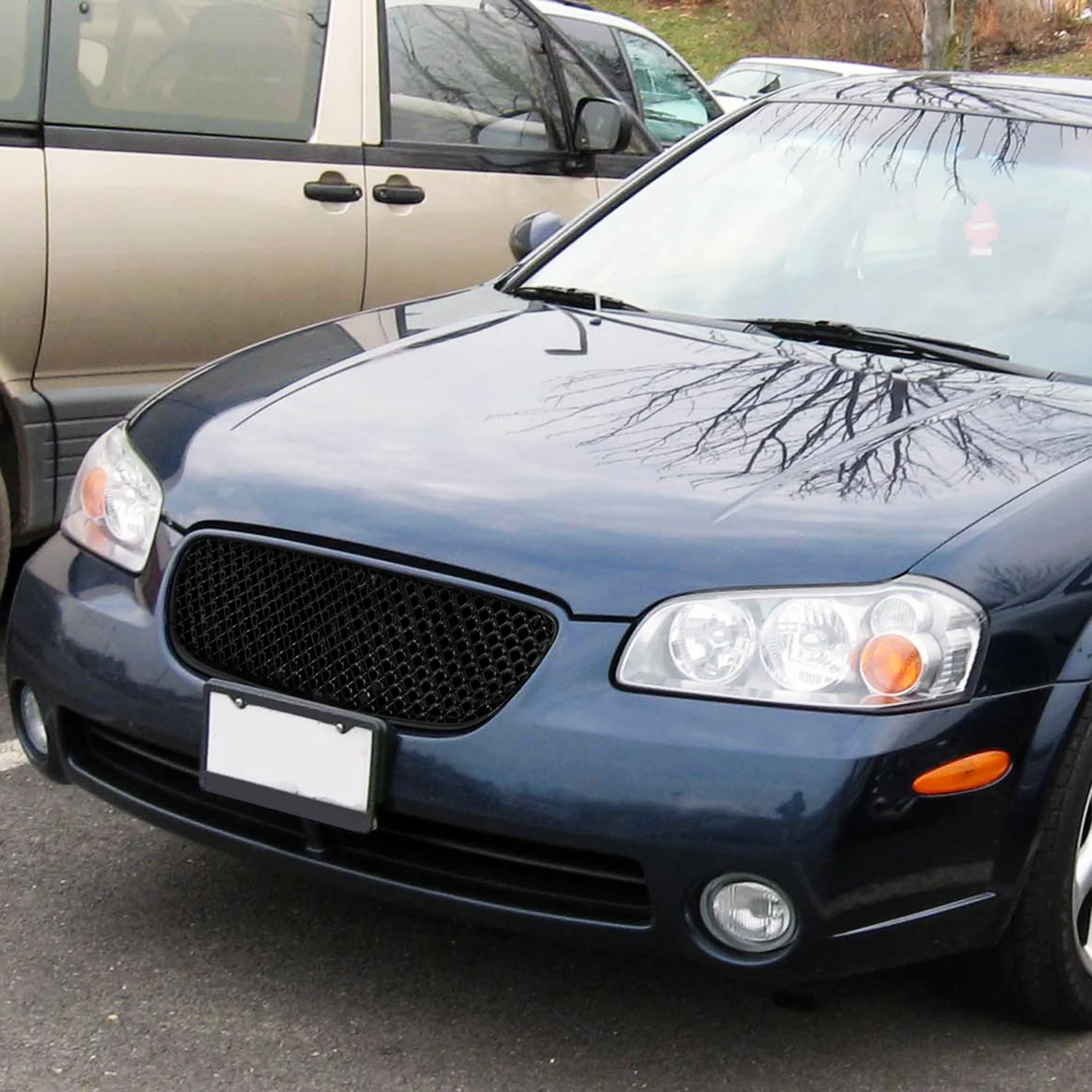 2002-2003 Nissan Maxima Glossy Black ABS Mesh Grille - Image 10