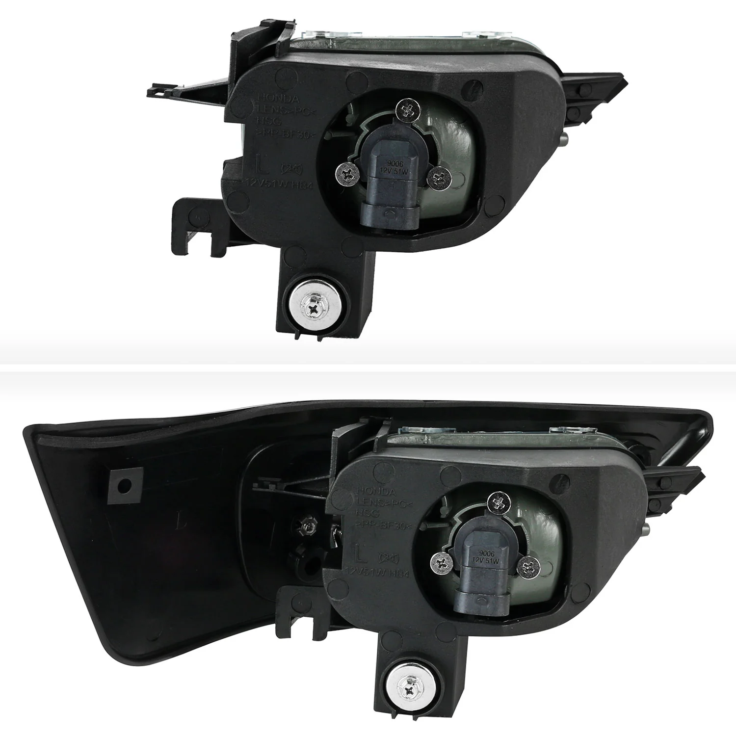 2002-2004 Honda CR-V 12V/51W 9006 Fog Lights Kit Switch &Wiring Harness Chrome - Image 4