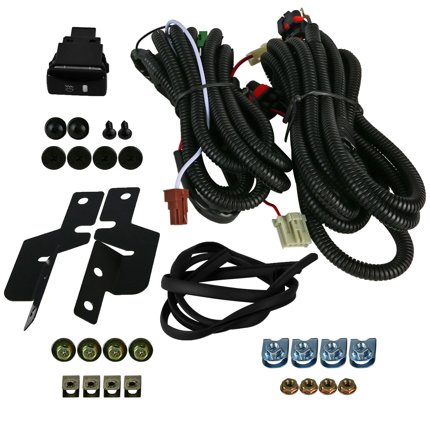 2002-2004 Honda CR-V 12V/51W 9006 Fog Lights Kit Switch &Wiring Harness Chrome - Image 6