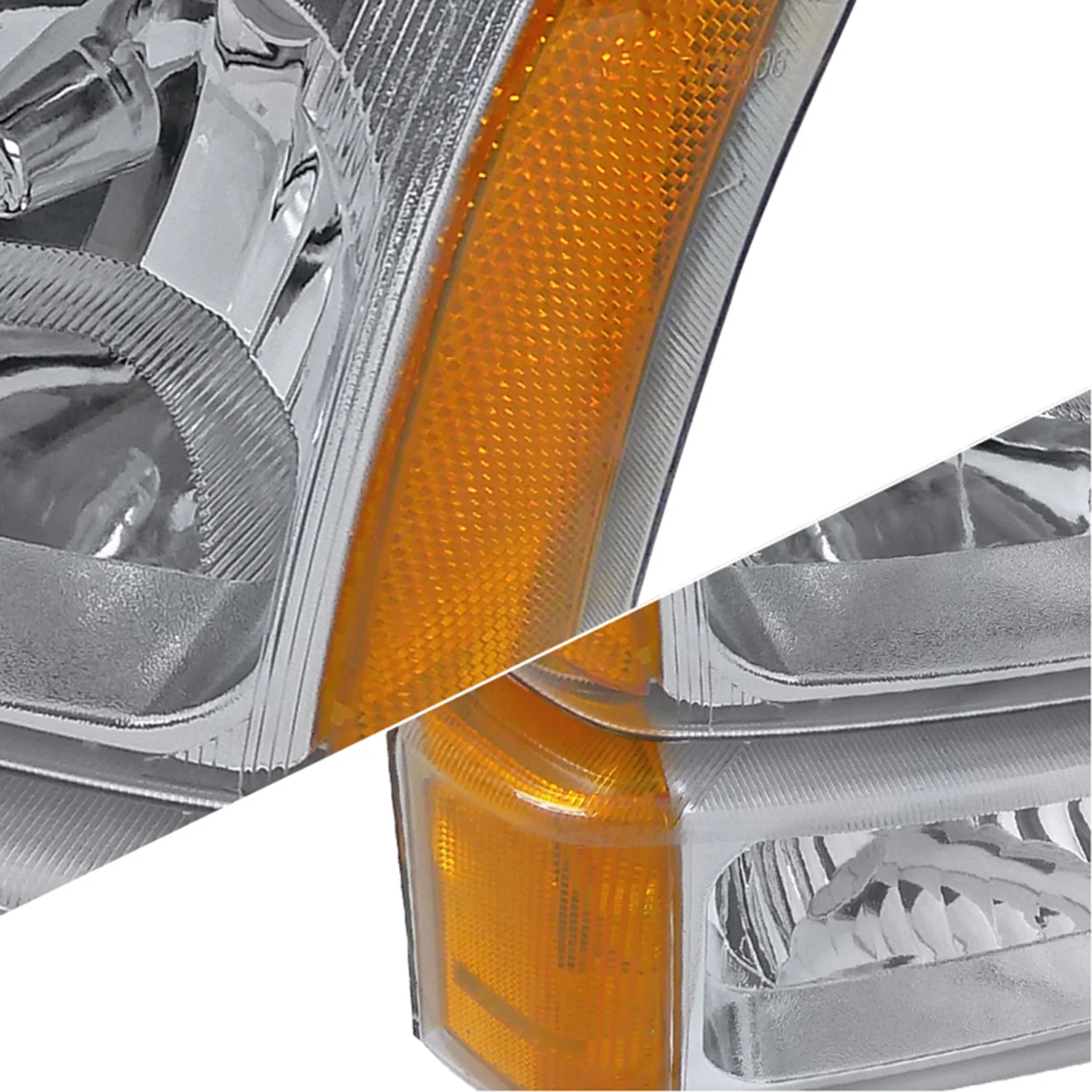 2002-2006 Chevy Avalanche/ 03-2007 Silverado Factory Headlights Bumper Lights - Image 9
