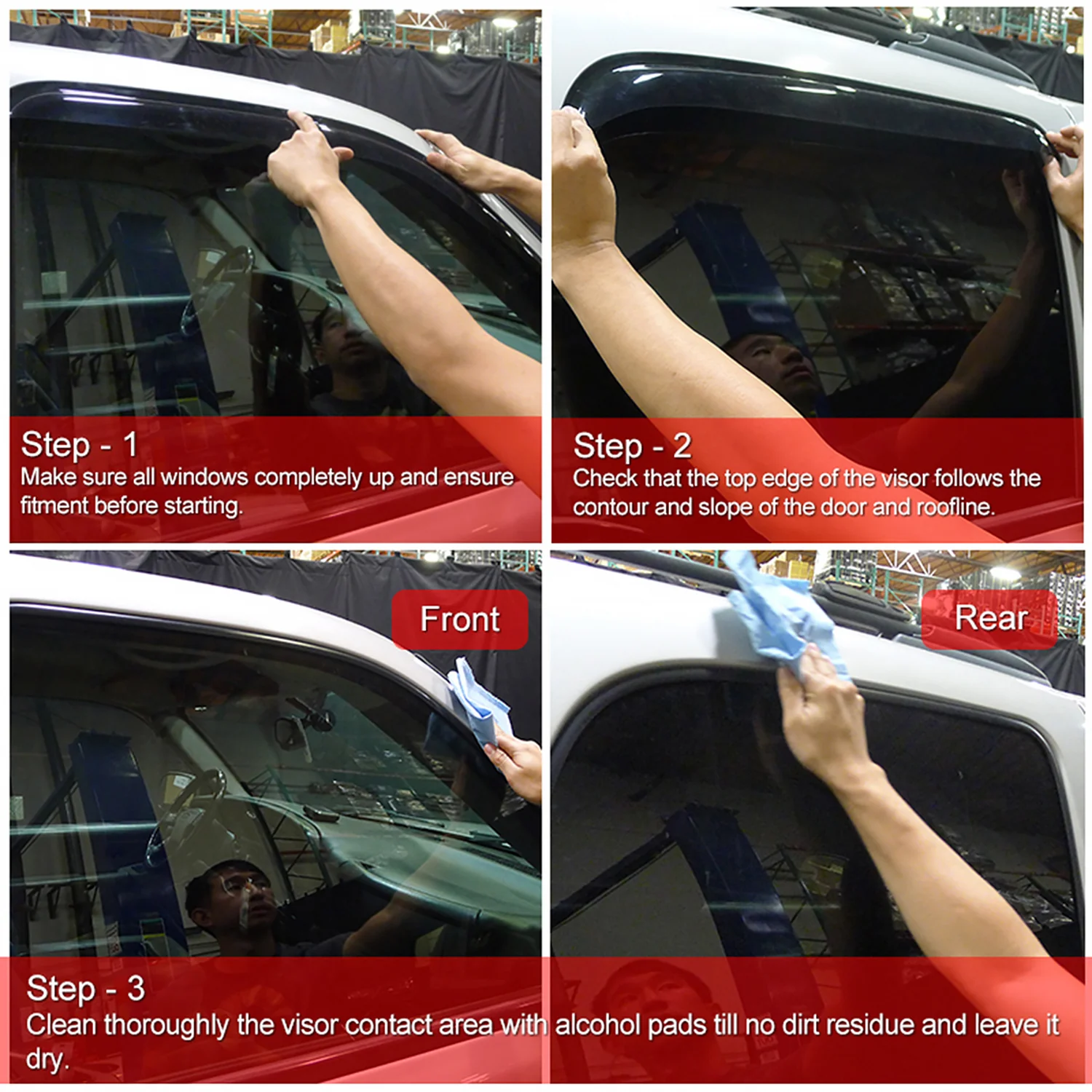 2002-2006 Toyota Camry Window Visor Vent Rain Guard Deflector Acrylic 4Pcs - Image 7