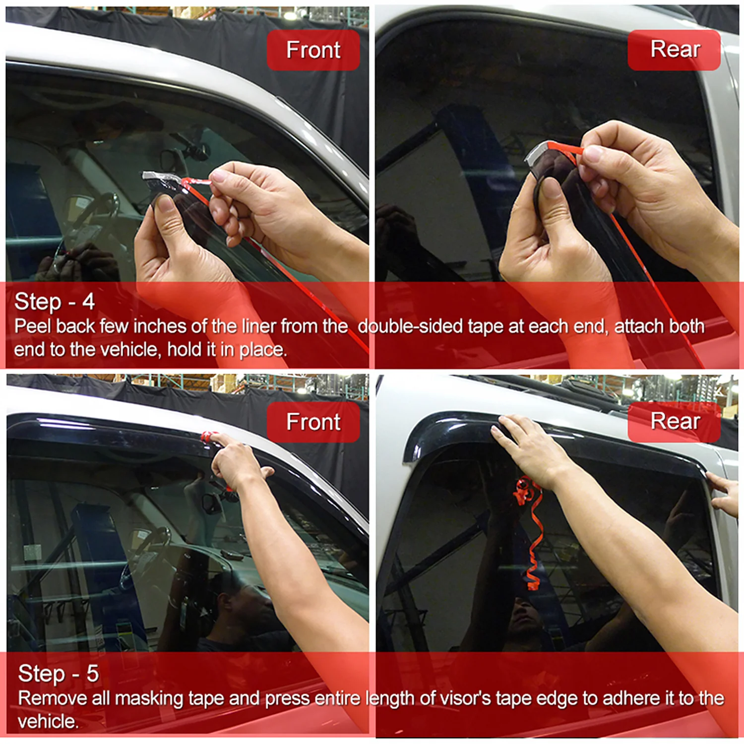 2002-2006 Toyota Camry Window Visor Vent Rain Guard Deflector Acrylic 4Pcs - Image 8