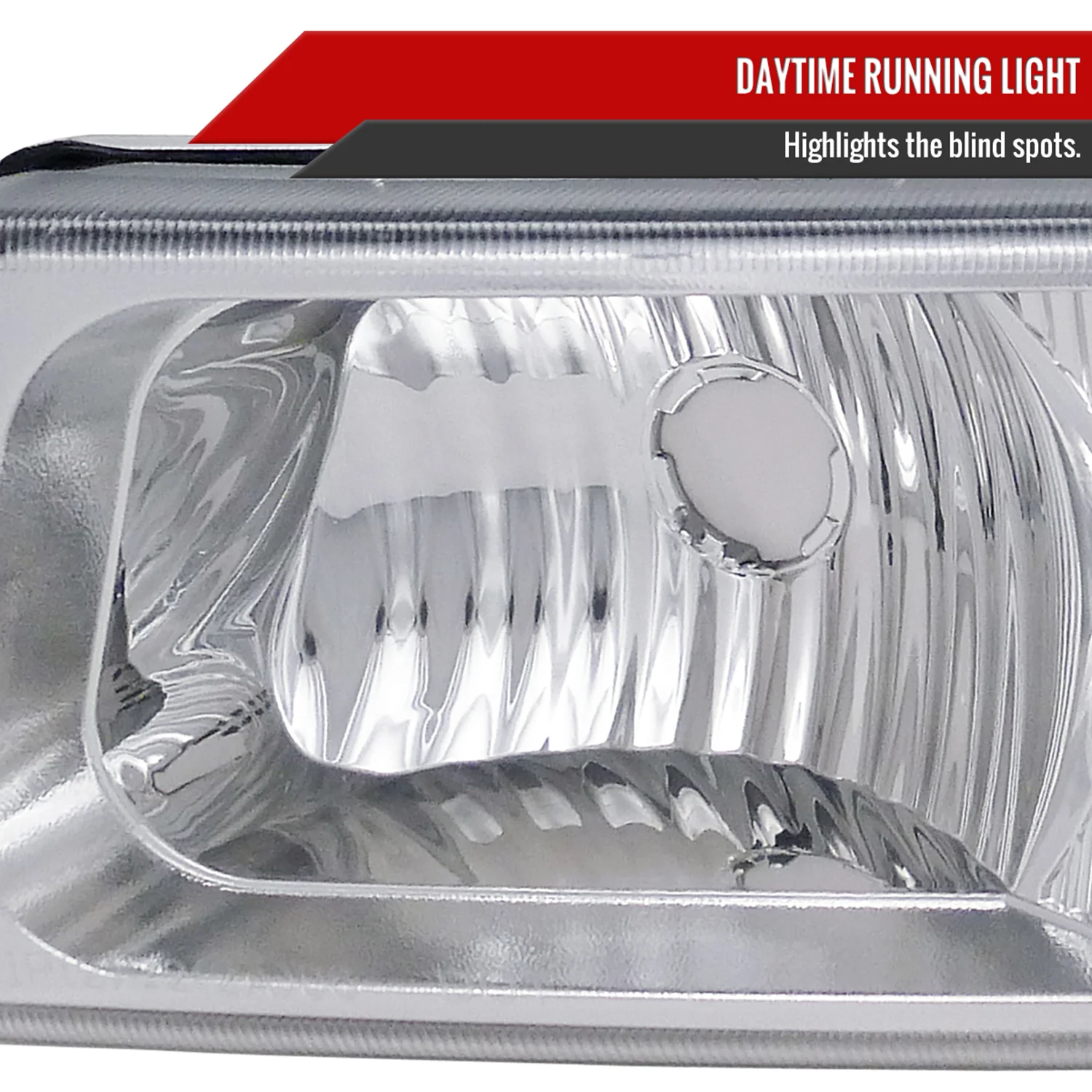 2002-2007 Chevy Silverado/Avalanche Bumper Lights Chrome Housing/Clear Lens - Image 4