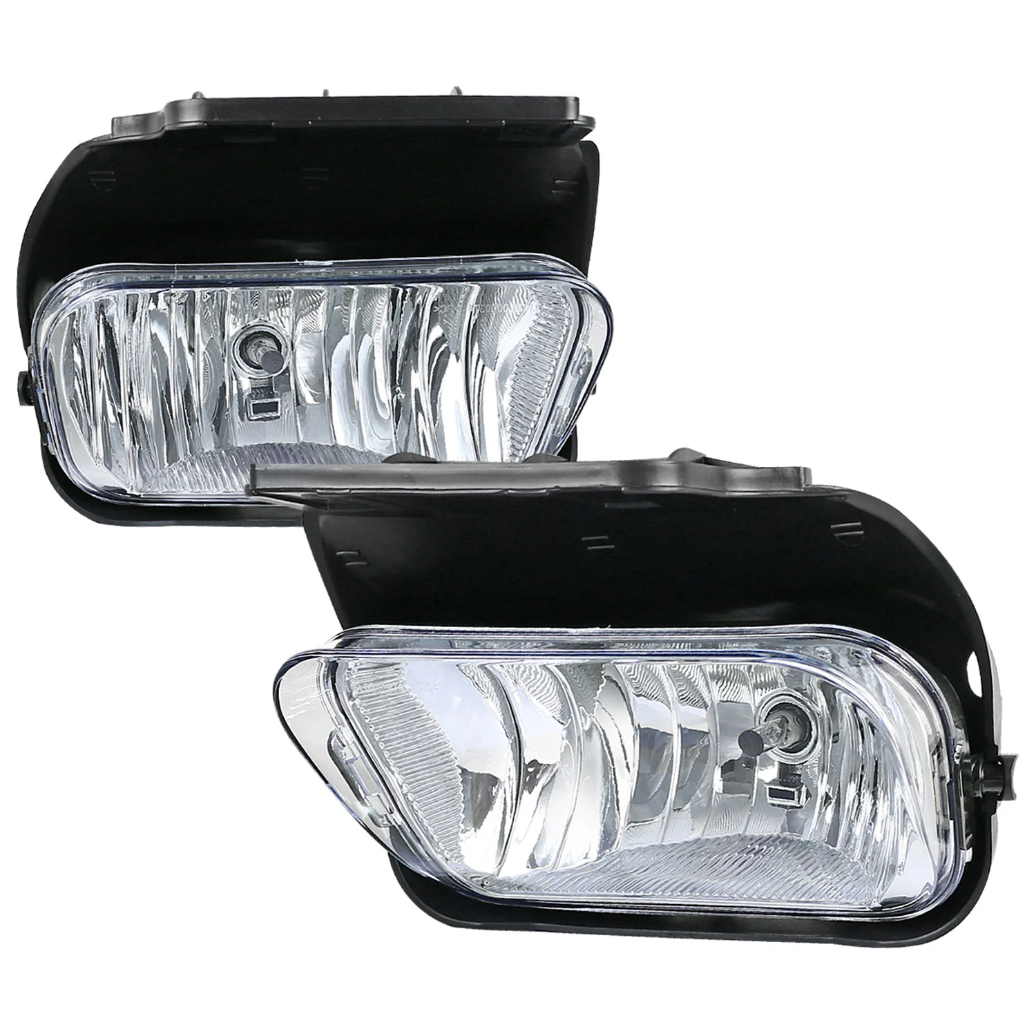 2002-2007 Chevy Silverado/Avalanche H10 Fog Lights Chrome Housing/Clear Lens