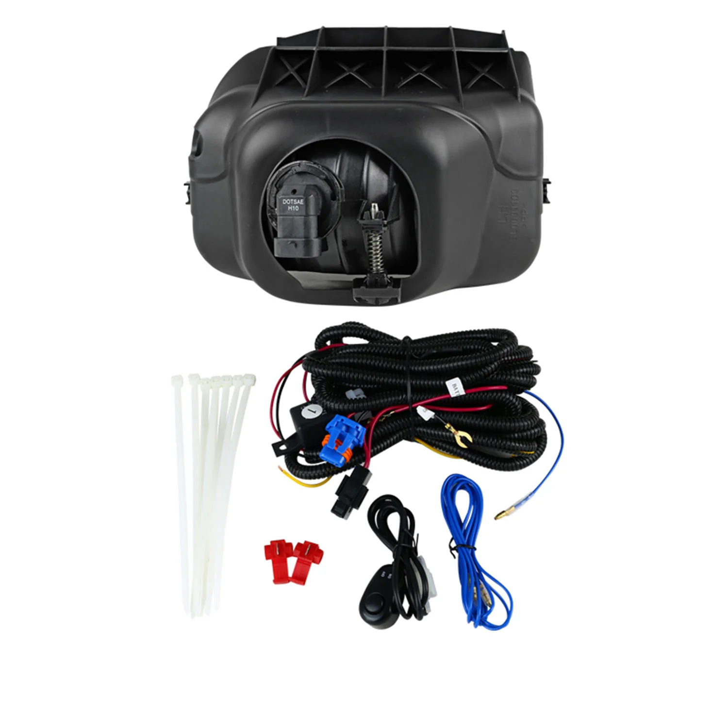 2002-2007 Chevy Silverado/Avalanche H10 Fog Lights Wiring Kit Chrome/Clear - Image 9