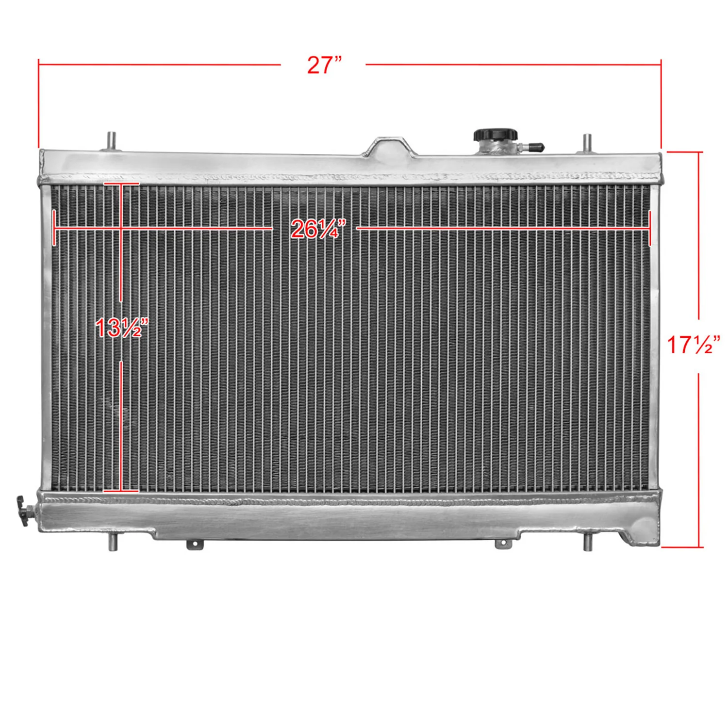 2002-2007 Subaru Impreza WRX/STI Aluminum 2-Row Performance Radiator - Image 3
