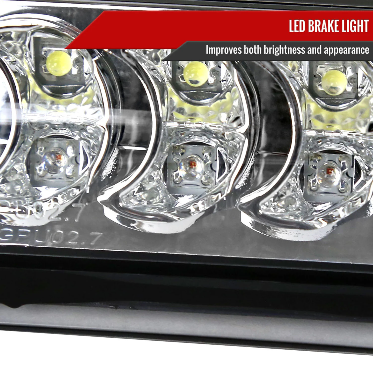 2002-2008 Dodge RAM LED 3rd Brake Light Chrome Housing/Clear Lens - Image 4