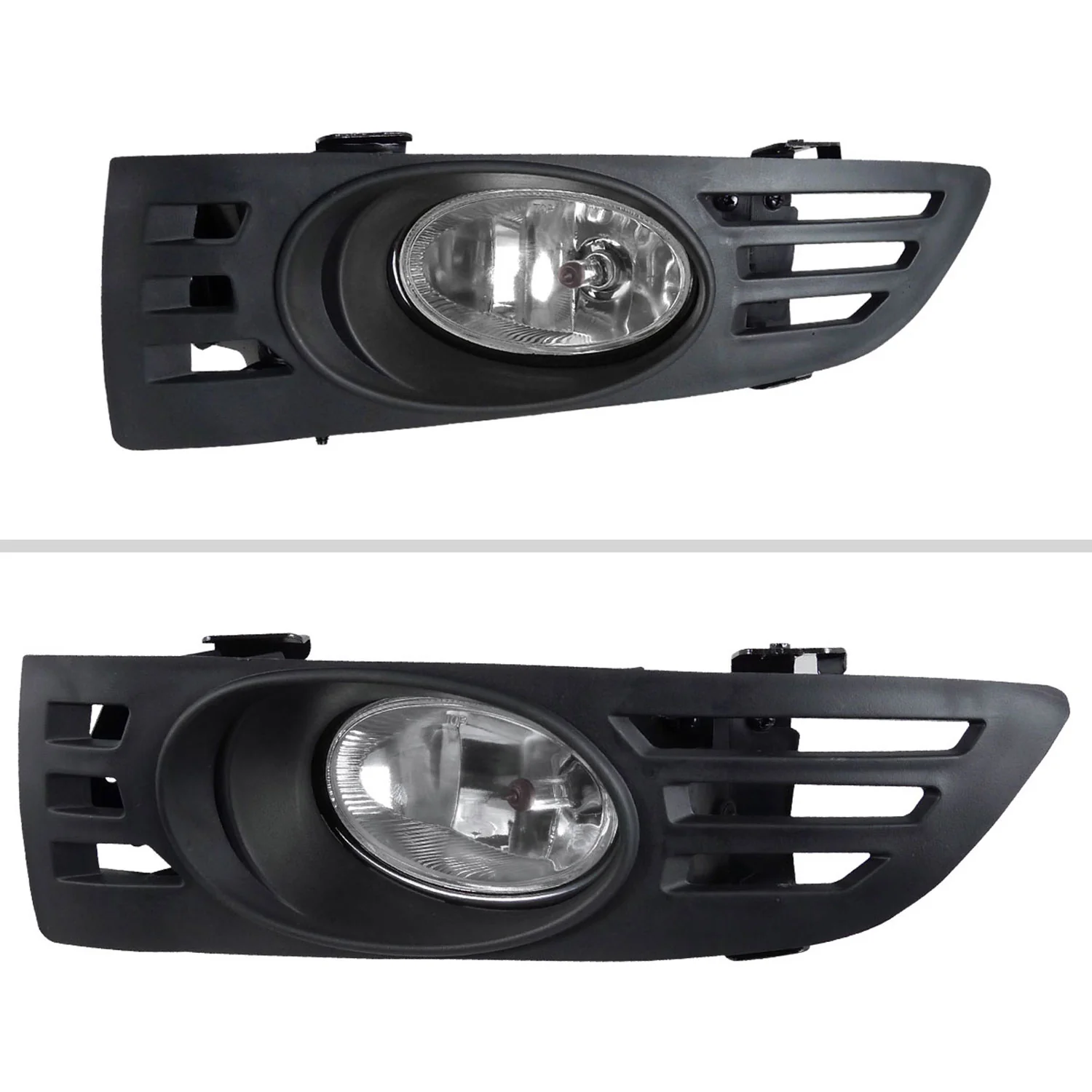 2003-2005 Honda Accord Coupe H11 Fog Lights Kit Chrome Housing/Clear Lens - Image 2