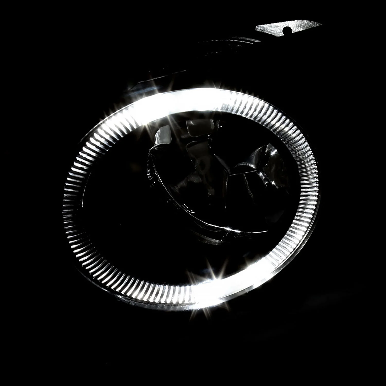 2003-2005 Mazda 6 Sedan H3 Halo Ring Fog Lights Kit Chrome/Clear Lens - Image 2