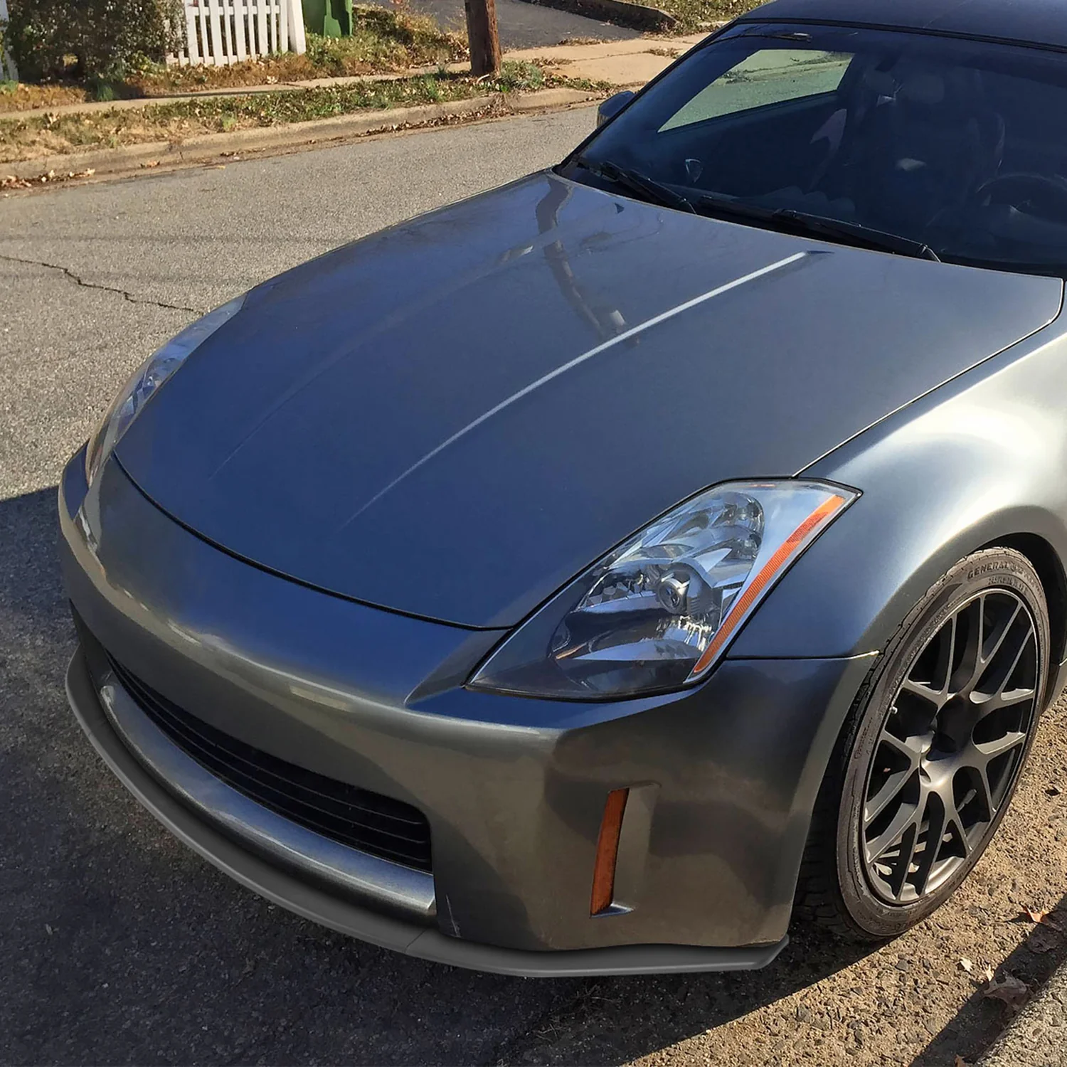 2003-2005 Nissan 350Z Matte Black 3Pcs Front Bumper Lip Splitter Kit - Image 10