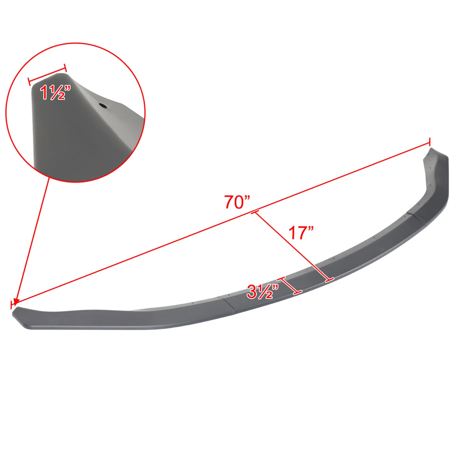 2003-2005 Nissan 350Z Matte Black 3Pcs Front Bumper Lip Splitter Kit - Image 2