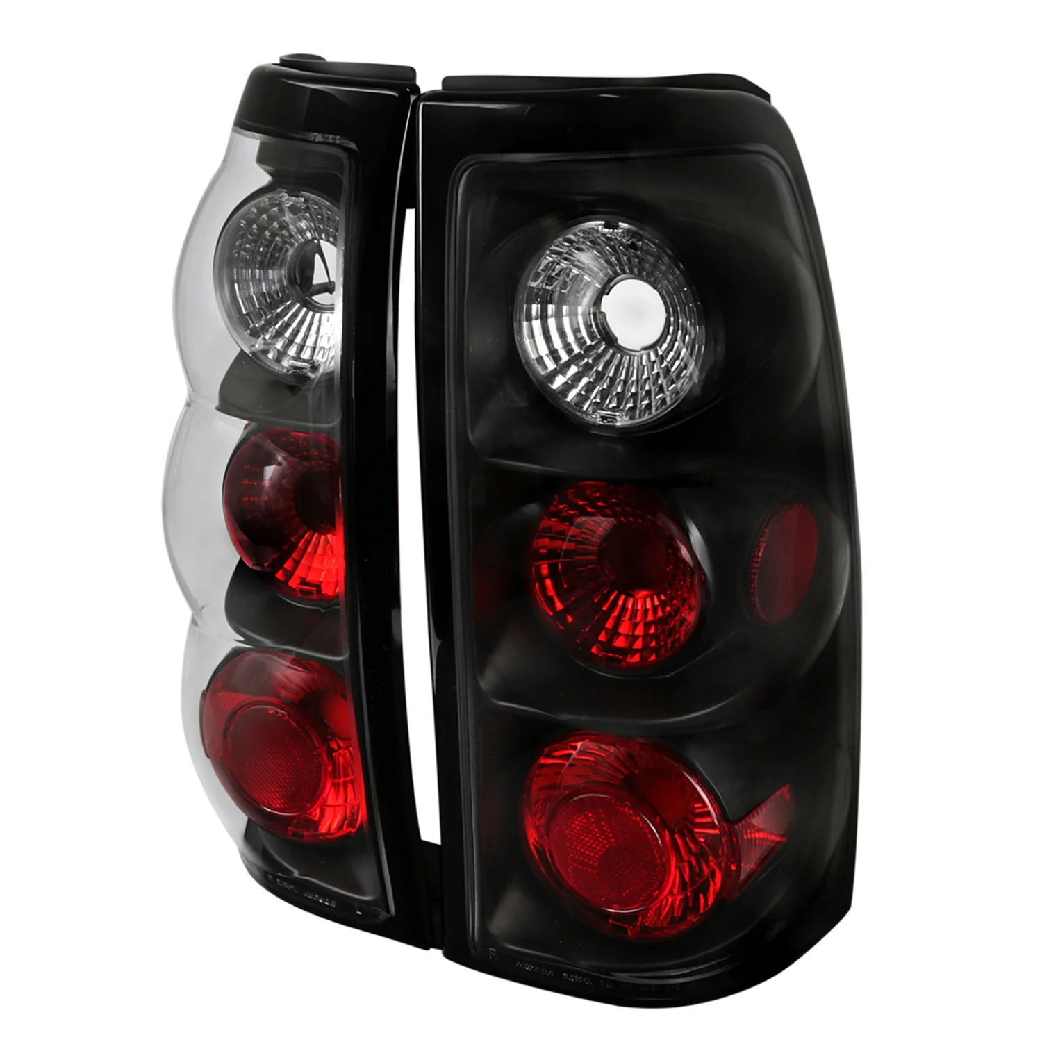 2003-2006 Chevrolet Silverado Tail Lights Matte Black Housing/Clear Lens