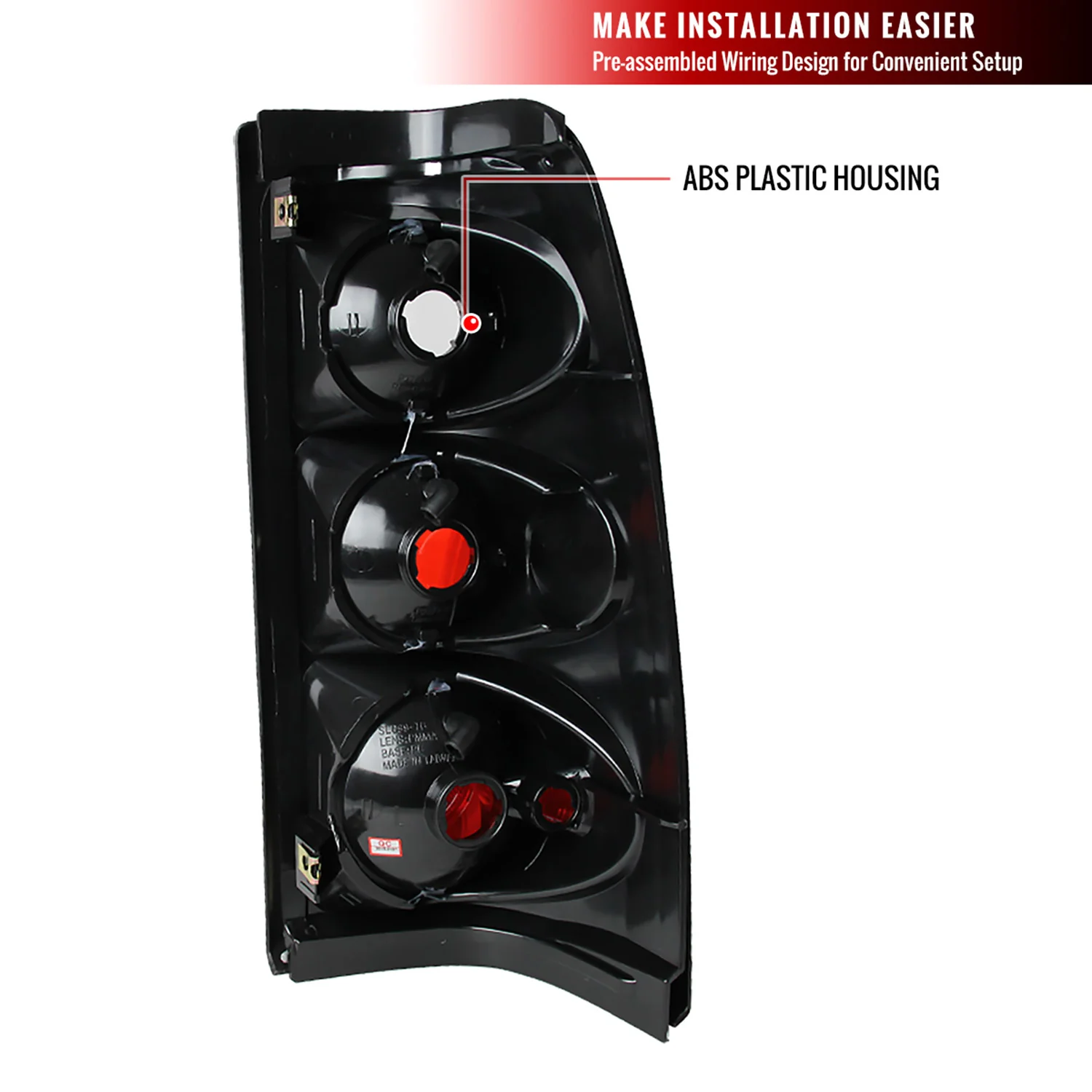 2003-2006 Chevrolet Silverado Tail Lights Matte Black Housing/Clear Lens - Image 9