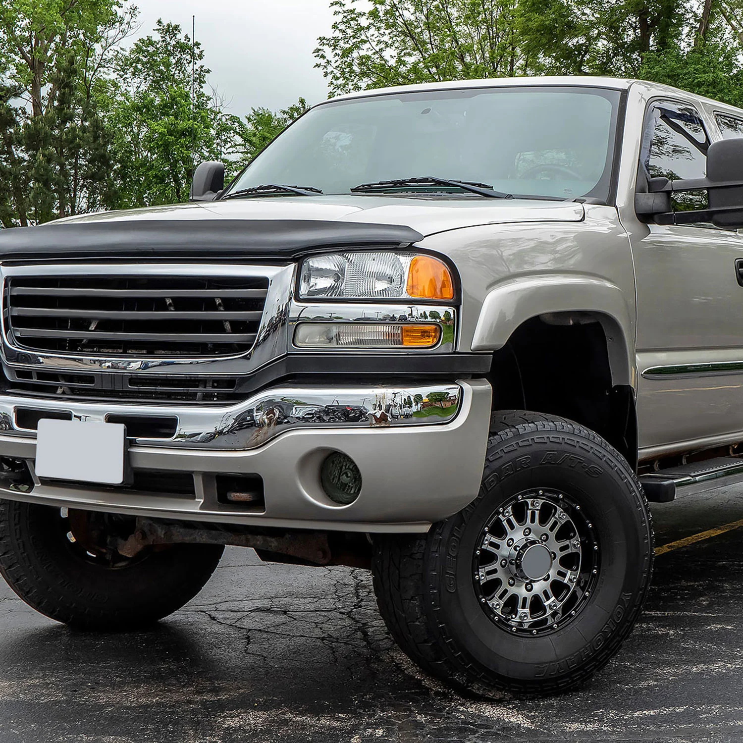 2003-2006 GMC Sierra / 2007 Sierra Classic H10 Fog Lights Kit Chrome/Smoke - Image 10