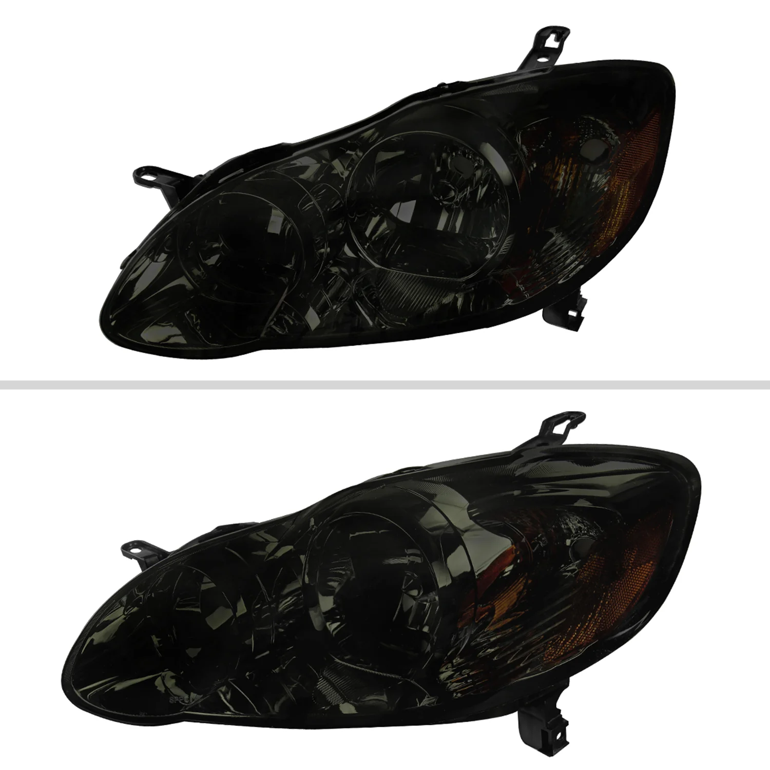 2003-2008 Toyota Corolla Factory Style Headlights Chrome Housing/Smoke Lens - Image 2