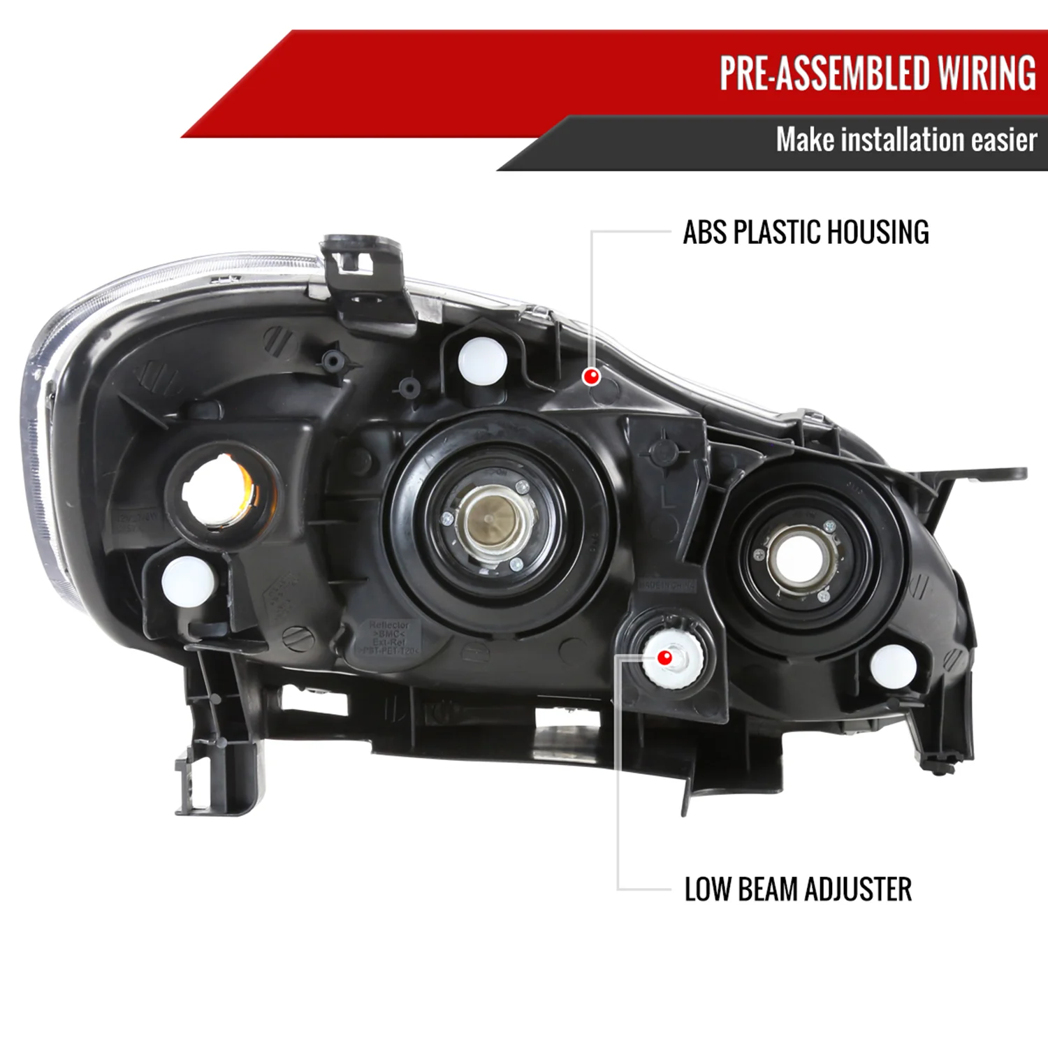 2003-2008 Toyota Corolla Factory Style Headlights Chrome Housing/Smoke Lens - Image 7