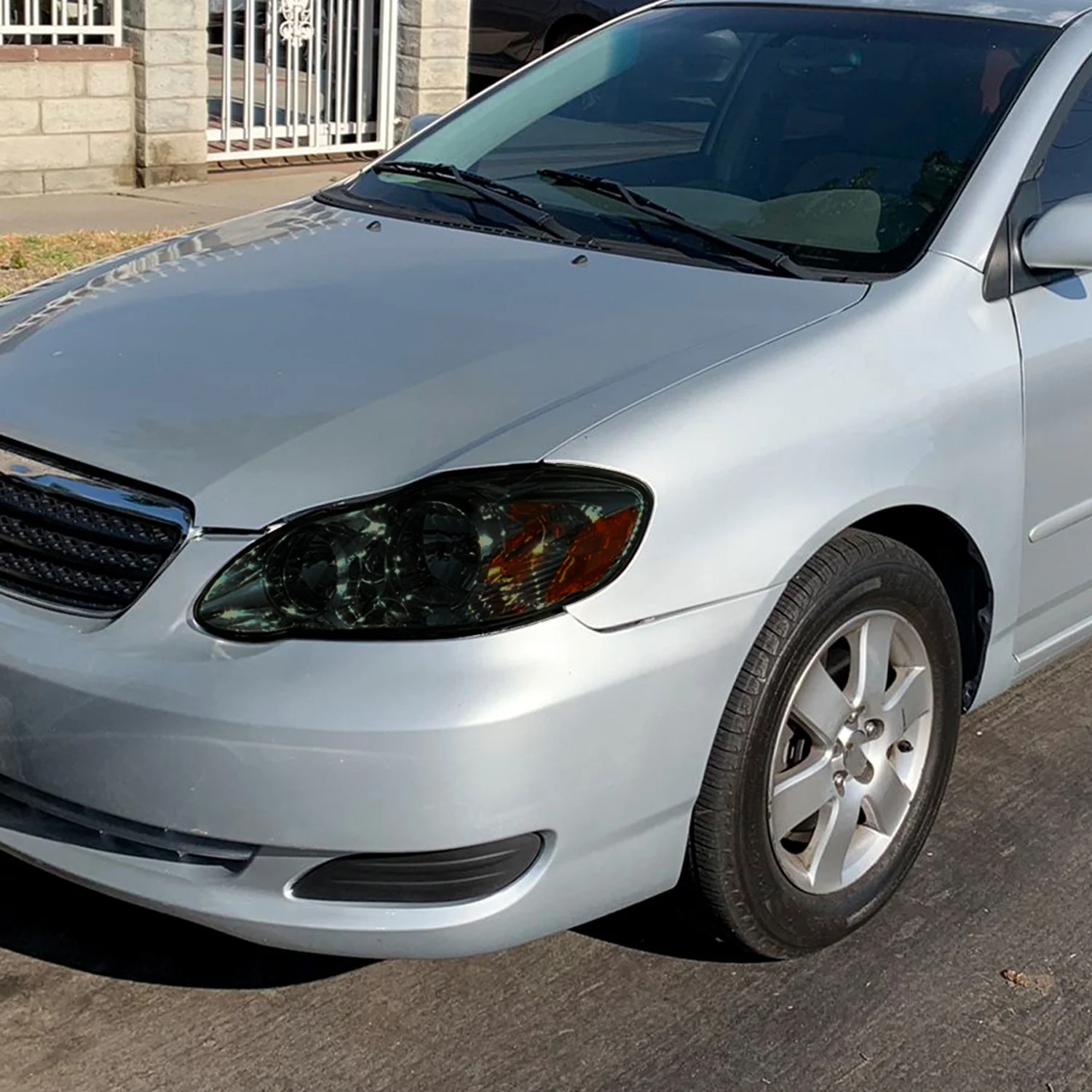 2003-2008 Toyota Corolla Factory Style Headlights Chrome Housing/Smoke Lens - Image 9