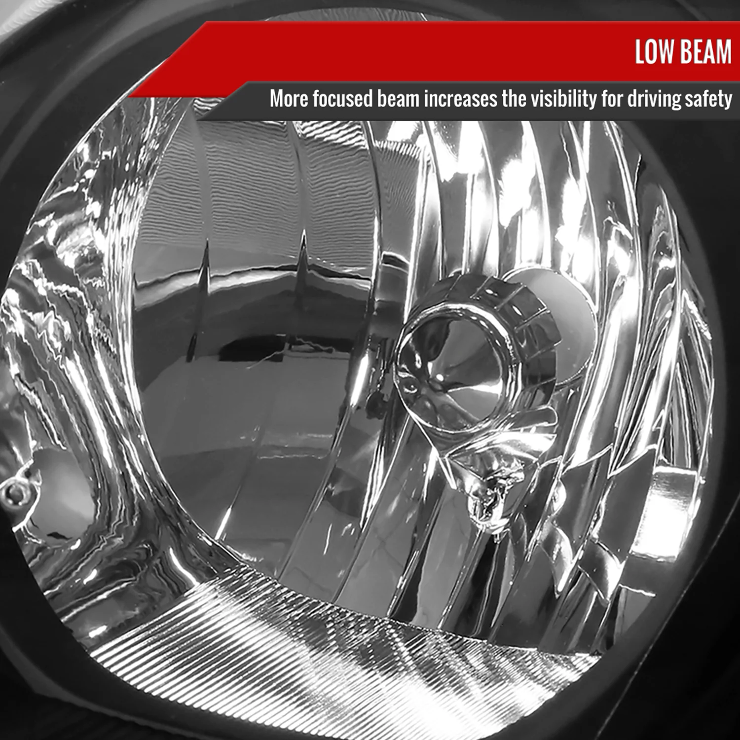 2003-2008 Toyota Corolla Factory Style Headlights Matte Black/Clear Lens - Image 3