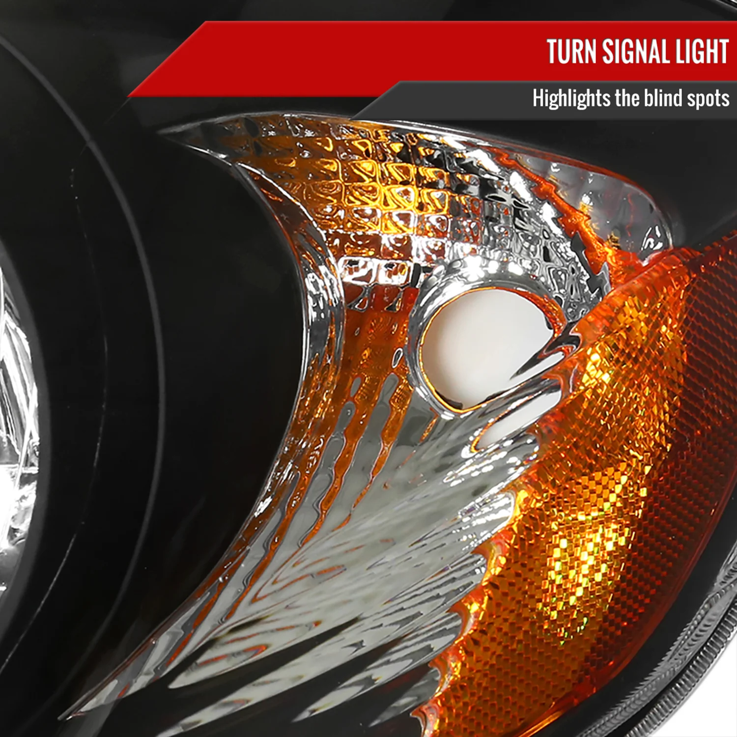 2003-2008 Toyota Corolla Factory Style Headlights Matte Black/Clear Lens - Image 5