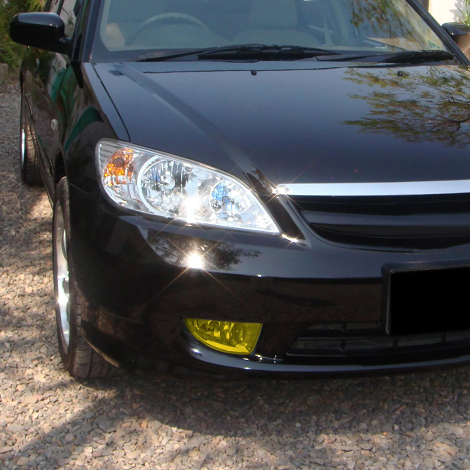 2004-2005 Honda Civic Coupe/Sedan H8 Fog Lights Kit Chrome/Yellow Lens - Image 10