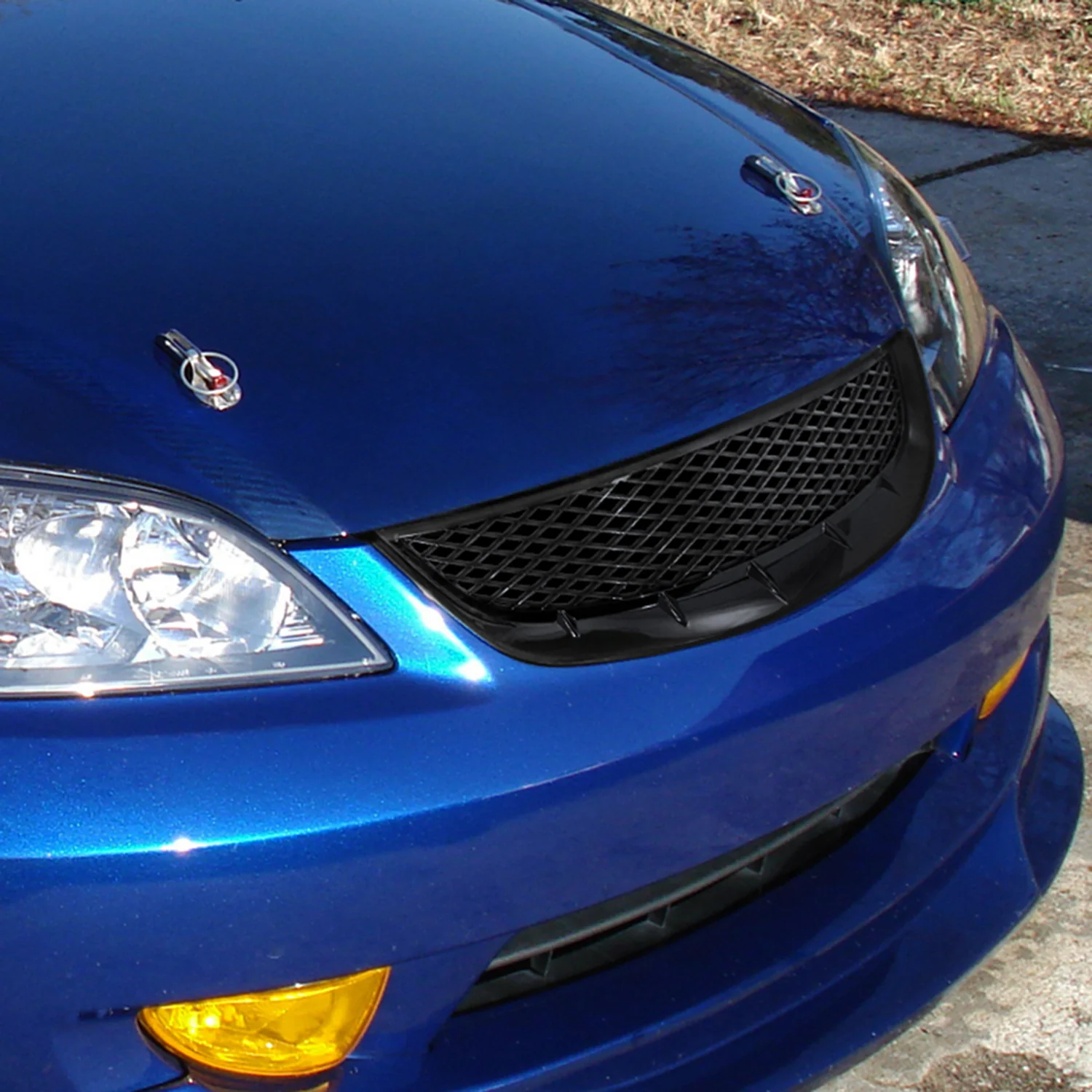 2004-2005 Honda Civic Coupe/Sedan TR Style Black ABS Mesh Grille - Image 8