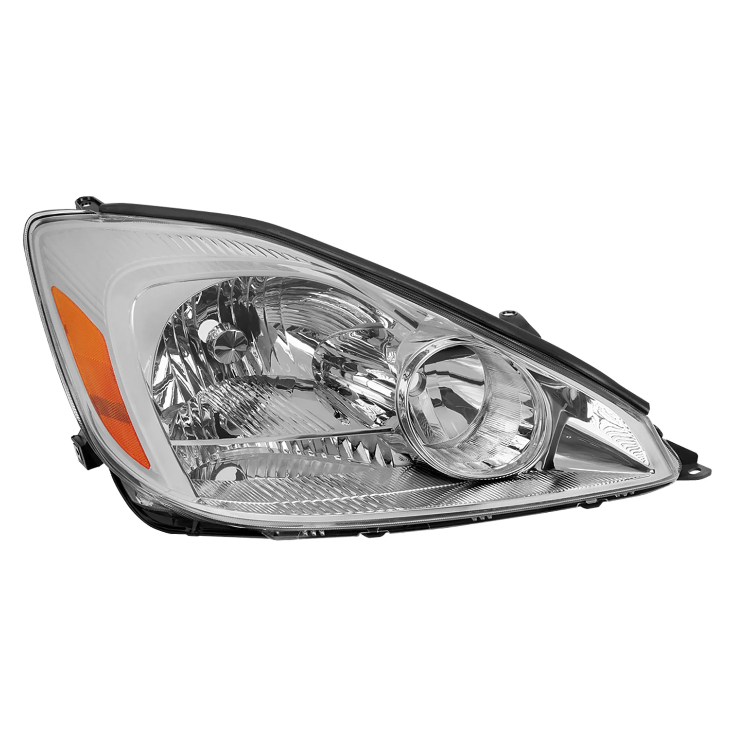 2004-2005 Toyota Sienna Passenger Side Headlights Amber Reflector Chrome