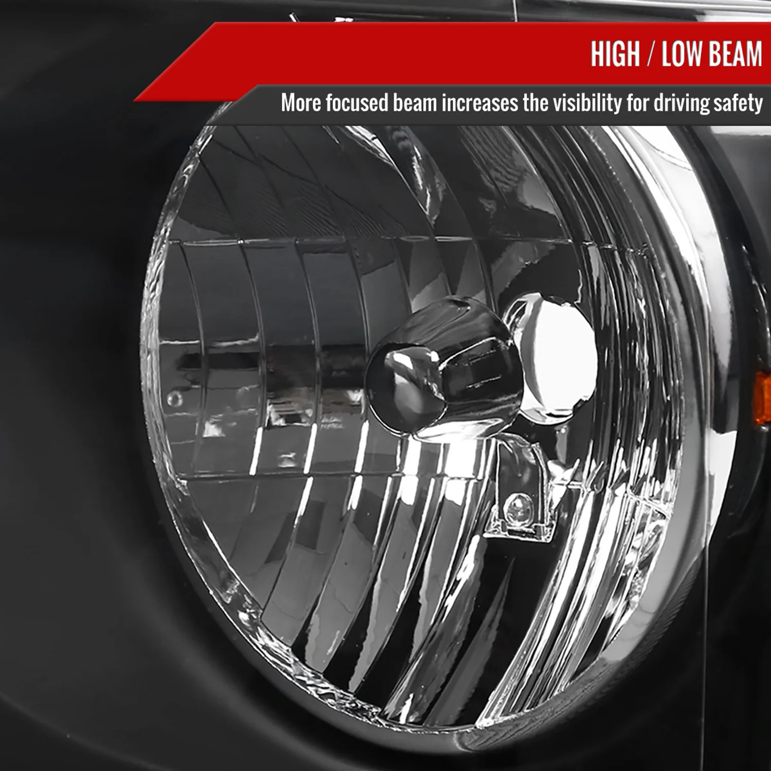 2004-2008 Ford F-150/ 2006-2008 Lincoln Mark LT Factory Headlights Matt Black - Image 3