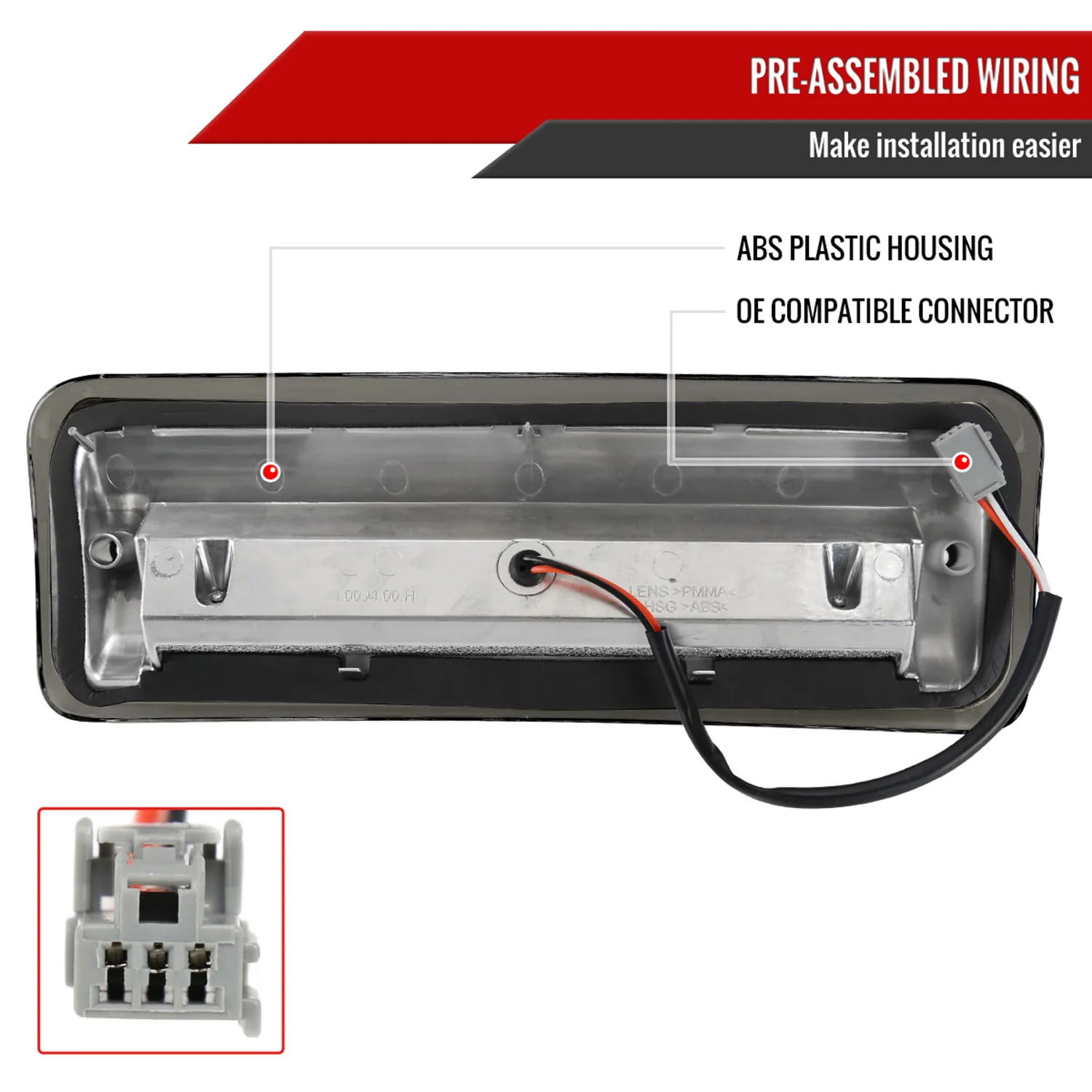 2004-2008 Ford F-150 LED 3rd Brake Light Chrome Housing/Smoke Lens - Image 7