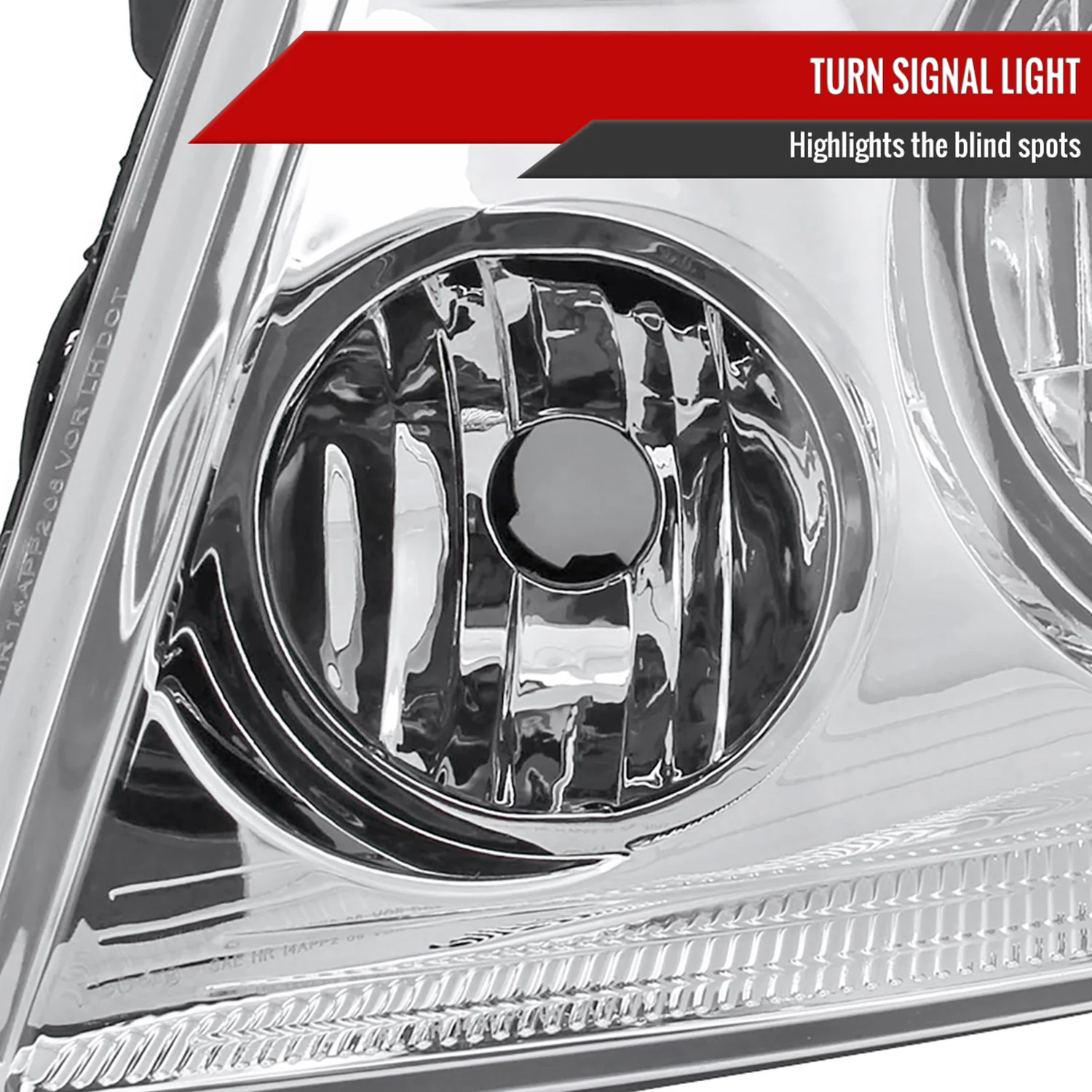2004-2008 Ford F-150/ Lincoln Mark LT Replacement Headlights Amber & Chrome - Image 4