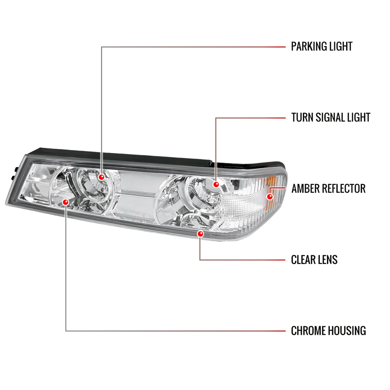 2004-2012 Chevy Colorado GMC Canyon Corner Lights Chrome Housing/Clear Lens - Image 7
