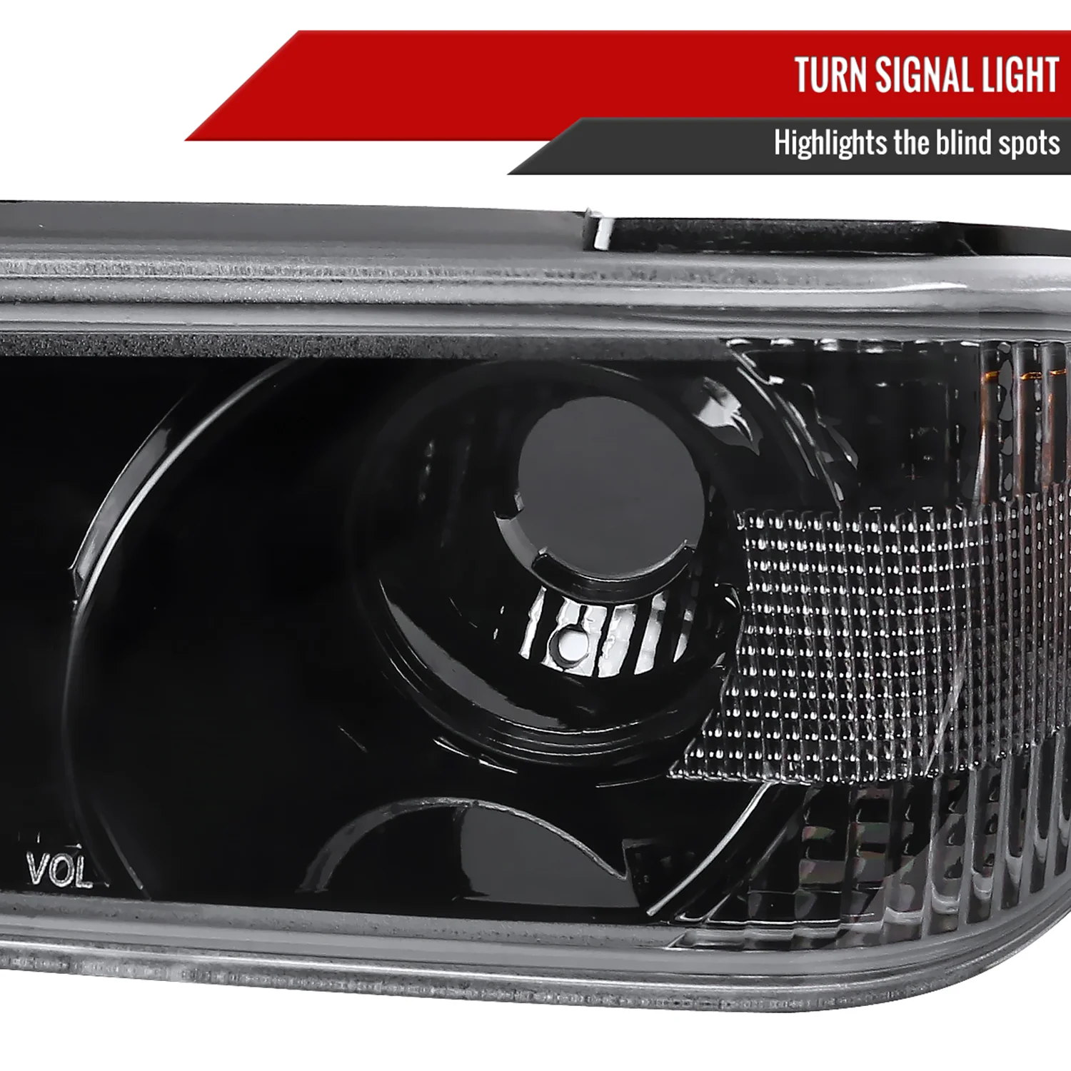 2004-2012 Chevy Colorado GMC Canyon Corner Lights Jet Black/Clear Lens - Image 4