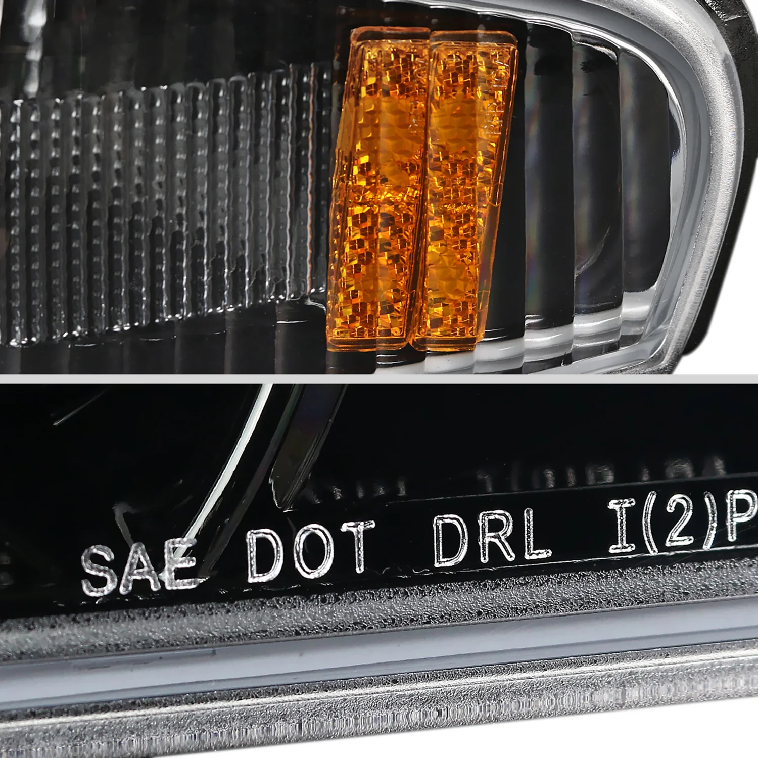2004-2012 Chevy Colorado GMC Canyon Corner Lights Jet Black/Clear Lens - Image 5