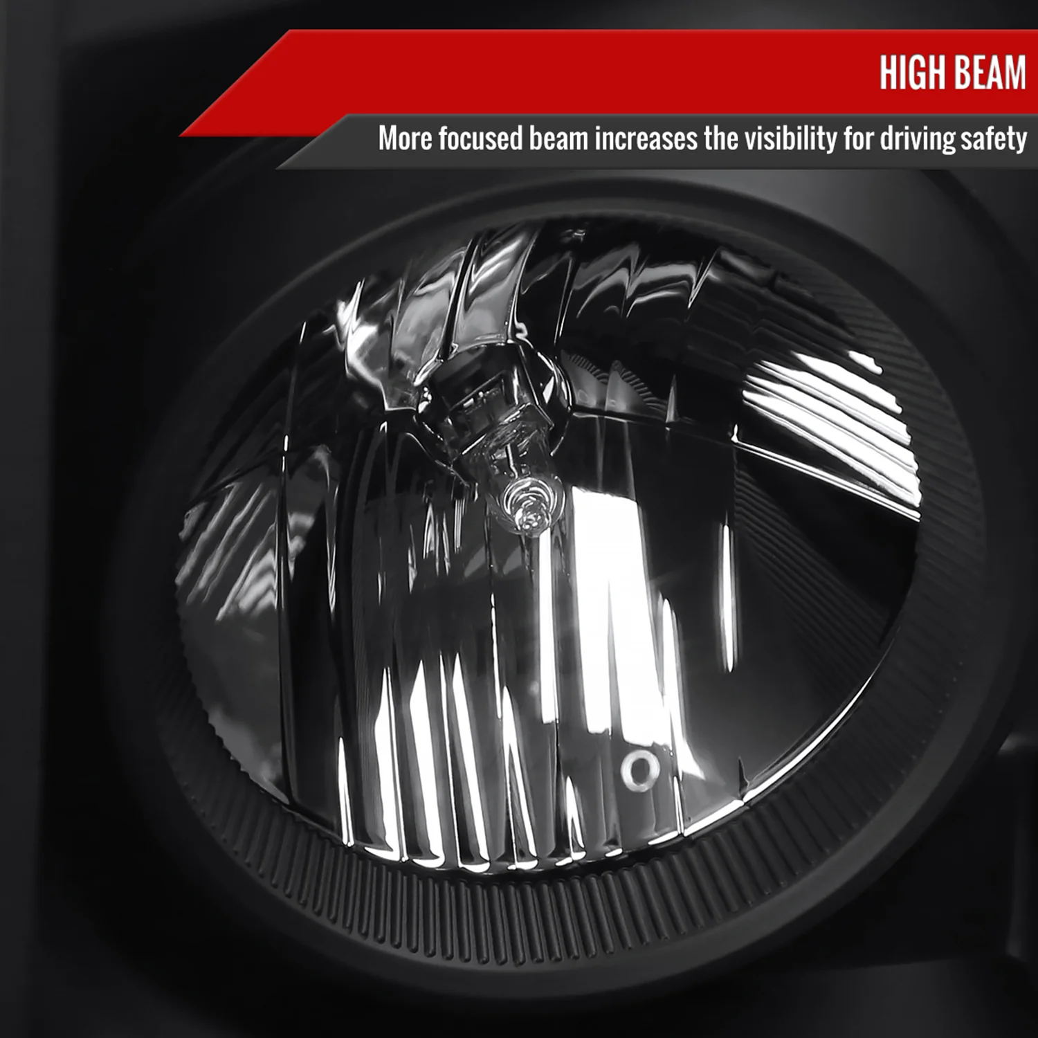 2004-2015 Nissan Titan / 04-2007 Armada LED C-Bar Headlights Signal Black - Image 4