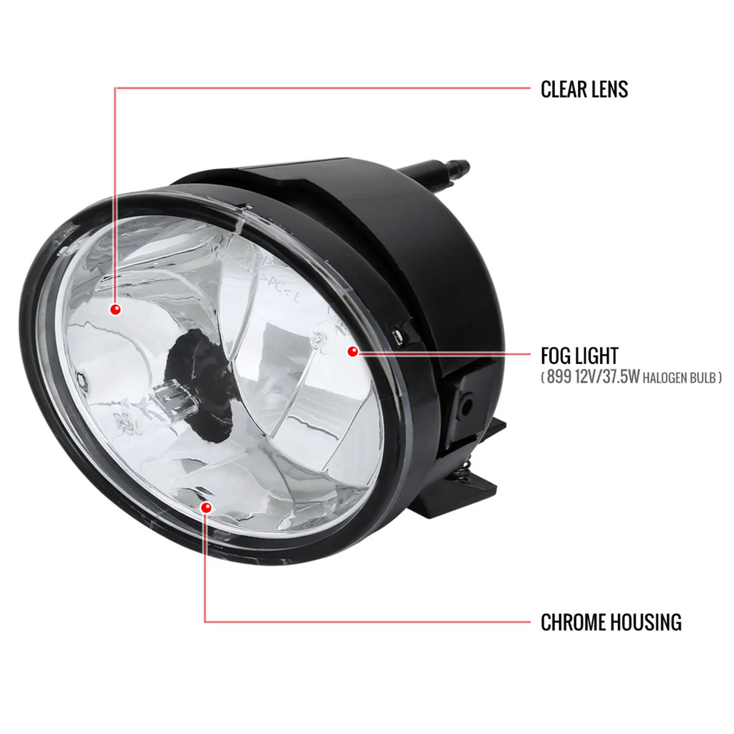 2004-2015 Nissan Titan/ 2005-2007 Armada Bumper Fog Lights Chrome/Clear Lens - Image 9