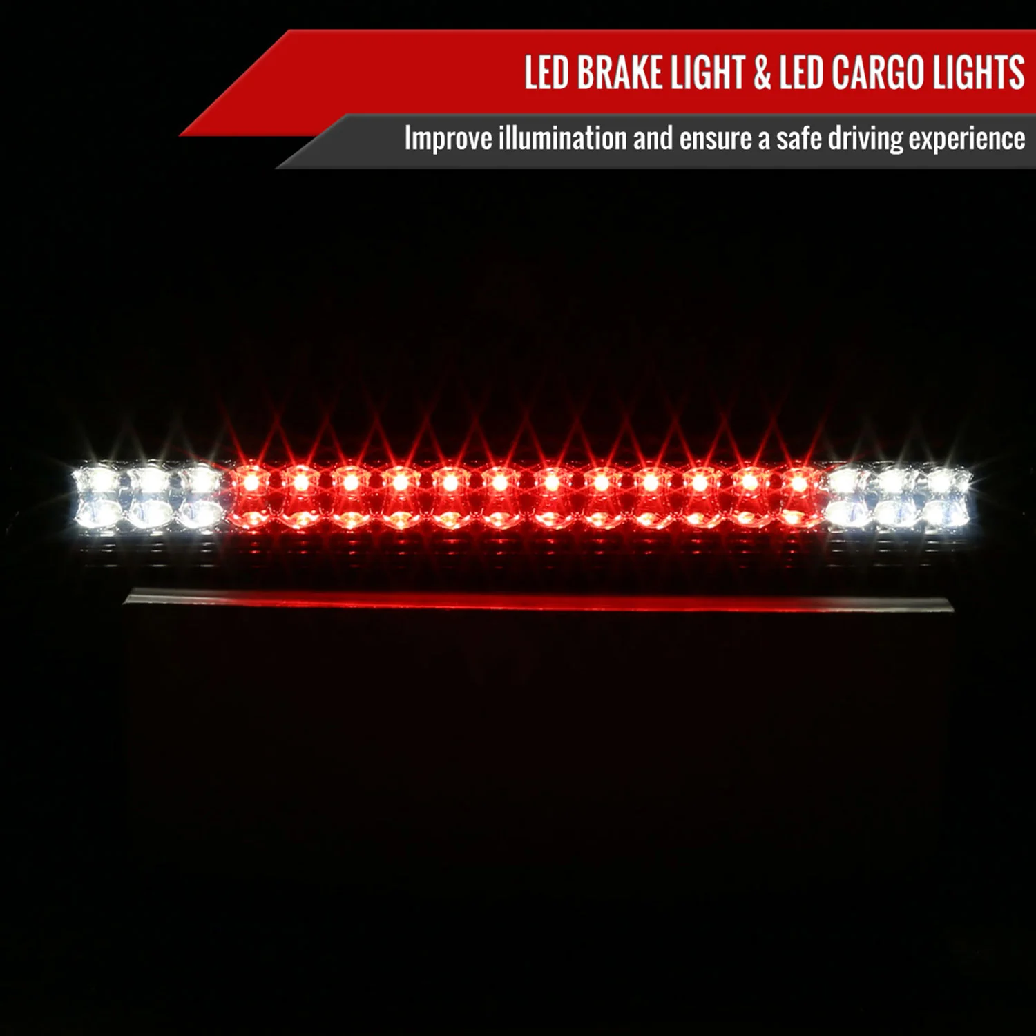 2004-2015 Nissan Titan LED 3rd Brake Light Chrome Housing/Clear Lens - Image 2