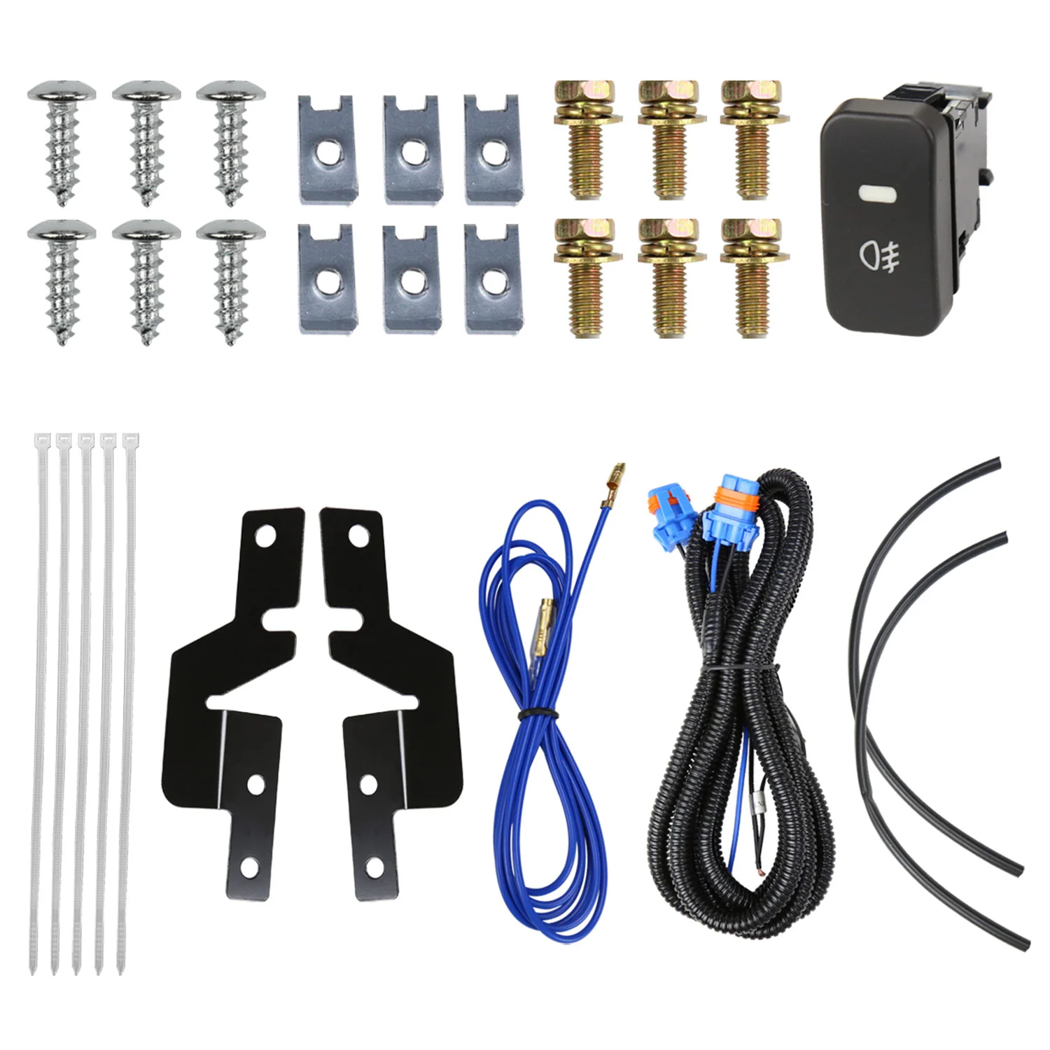2005-2006 Honda CR-V 9006 Fog Lights Kit Switch & Wiring Harness Chrome/Clear - Image 7
