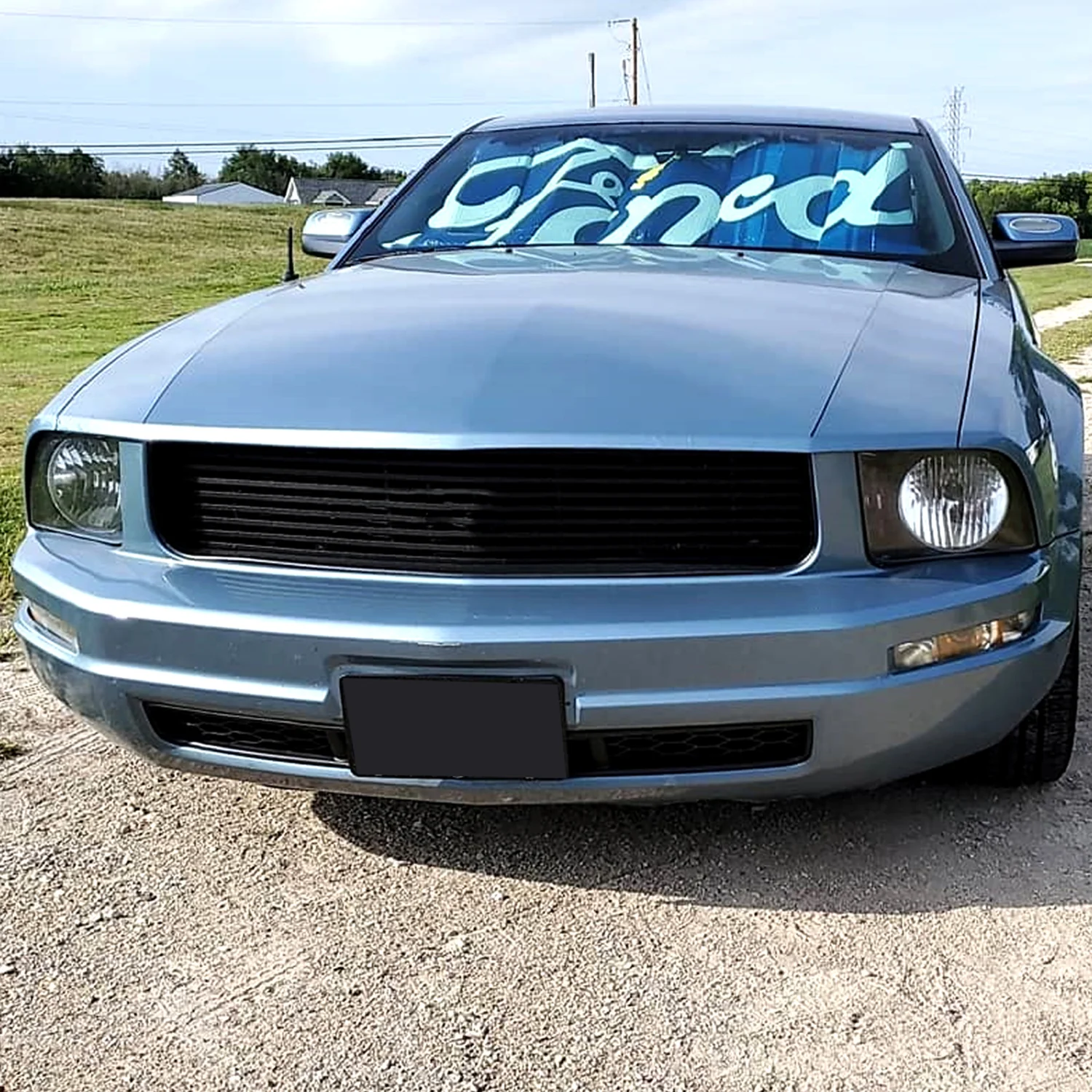2005-2009 Ford Mustang Factory Style Headlights Matte Black/Clear Lens - Image 9