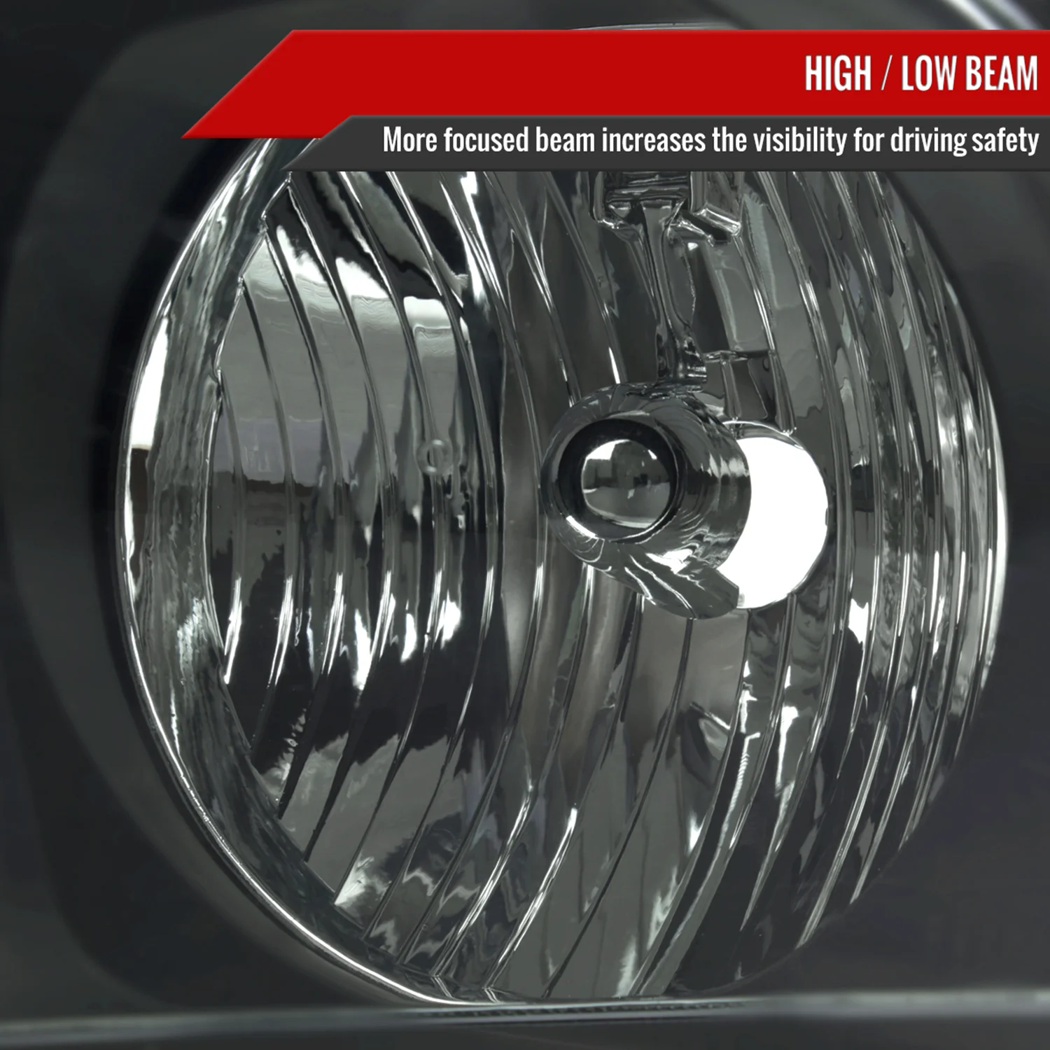 2005-2009 Ford Mustang Factory Style Headlights Matte Black/Light Smoke Lens - Image 3