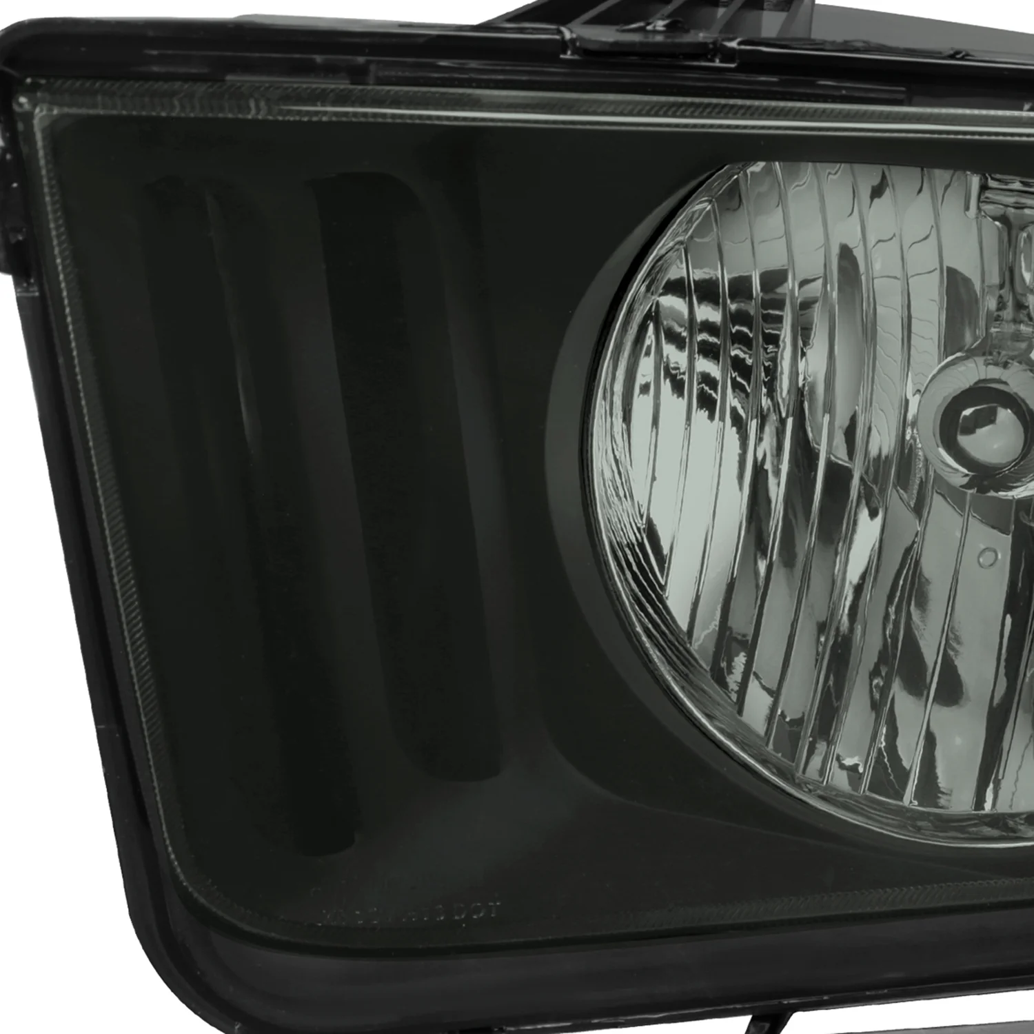 2005-2009 Ford Mustang Factory Style Headlights Matte Black/Light Smoke Lens - Image 5