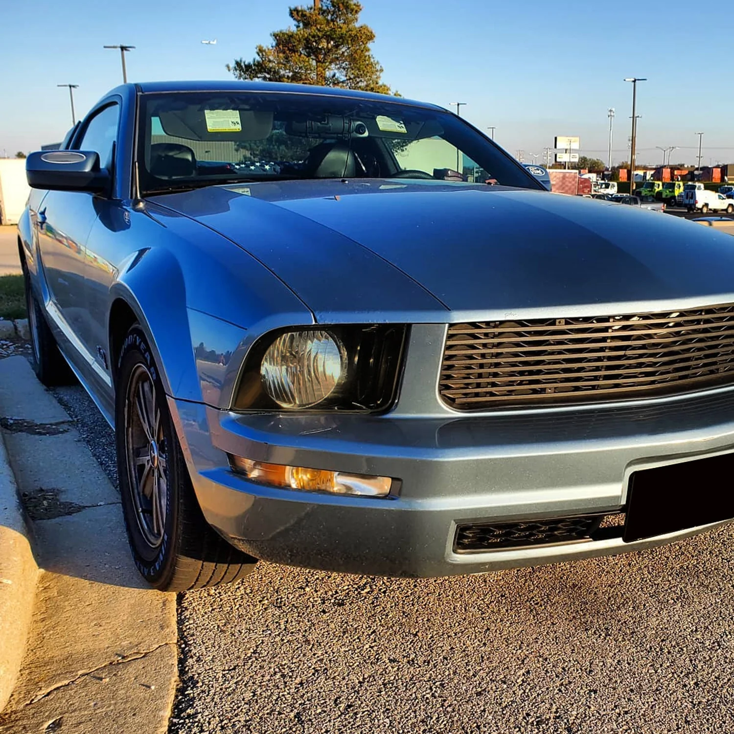 2005-2009 Ford Mustang Factory Style Headlights Matte Black/Light Smoke Lens - Image 9