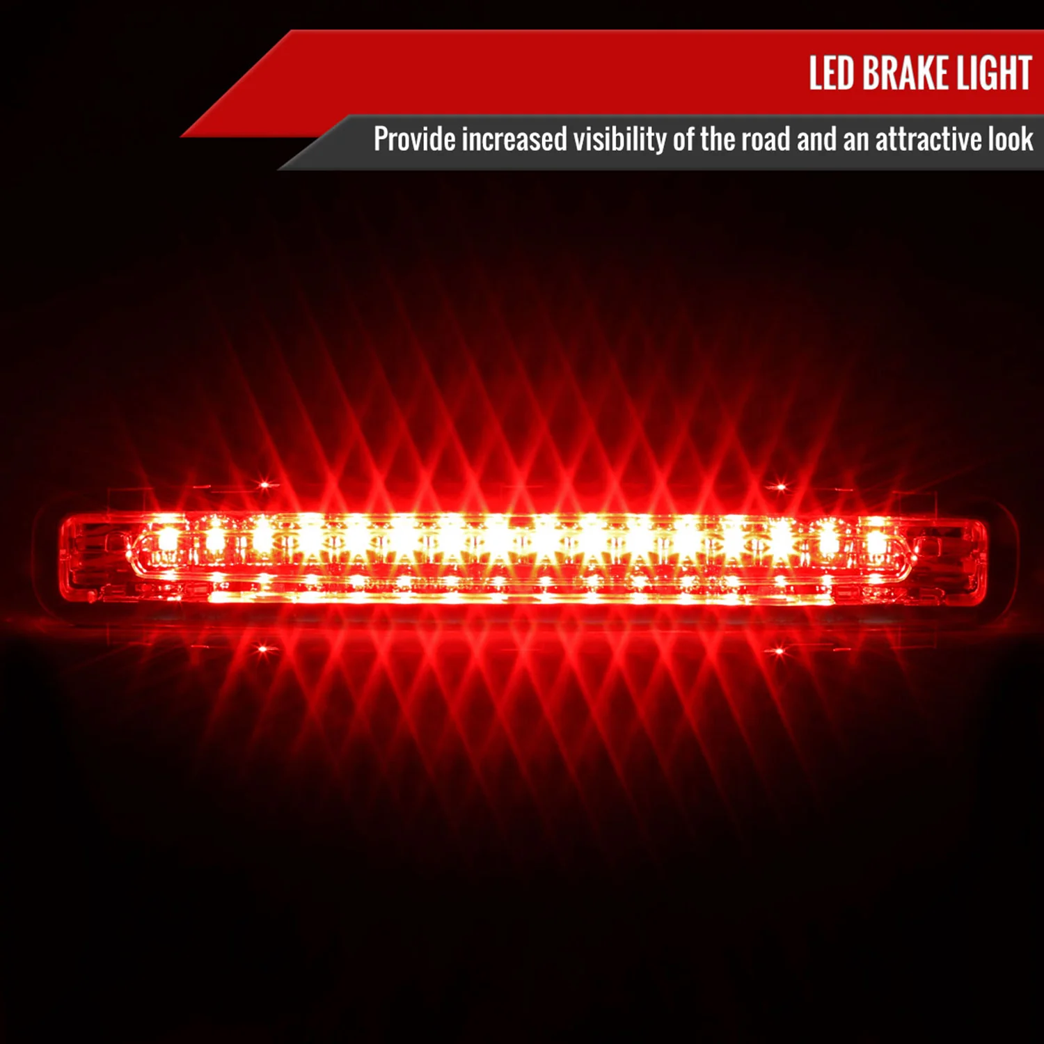 2005-2009 Ford Mustang LED 3rd Brake Tail Light Chrome Housing/Smoke Lens - Image 2